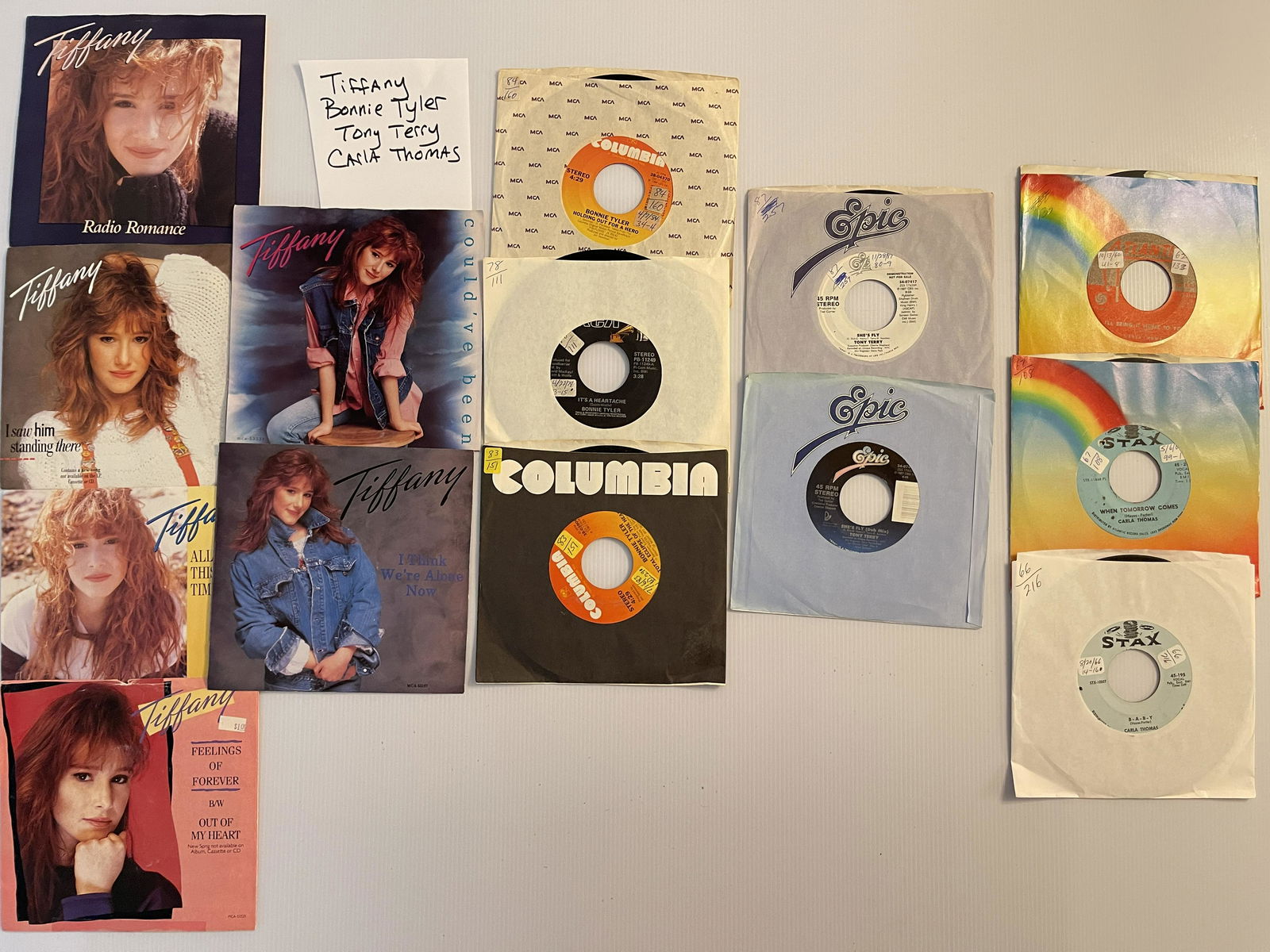 TIFFANY - BONNIE TYLER - TONY TERRY - CARLA THOMAS: TIFFANY - BONNIE TYLER - TONY TERRY - CARLA THOMAS. - DJ PROMO INCLUDED