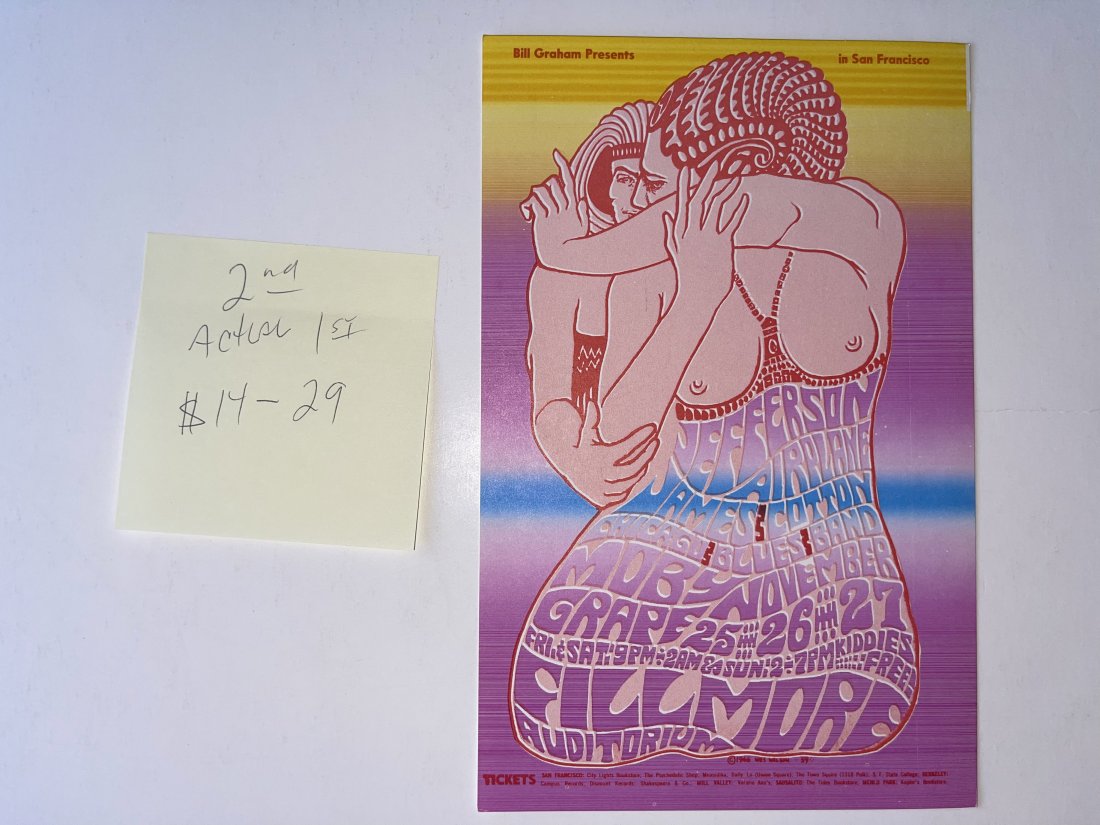 JEFFERSON AIRPLANE - MOBY GRAPE POSTCARD (1 of 1)