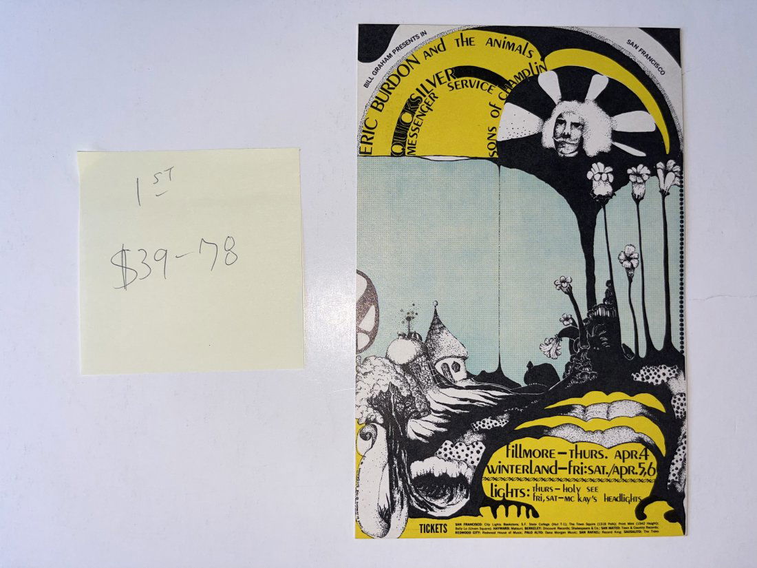 ERIC BURDON & THE ANIMALS POSTCARD (1 of 1)