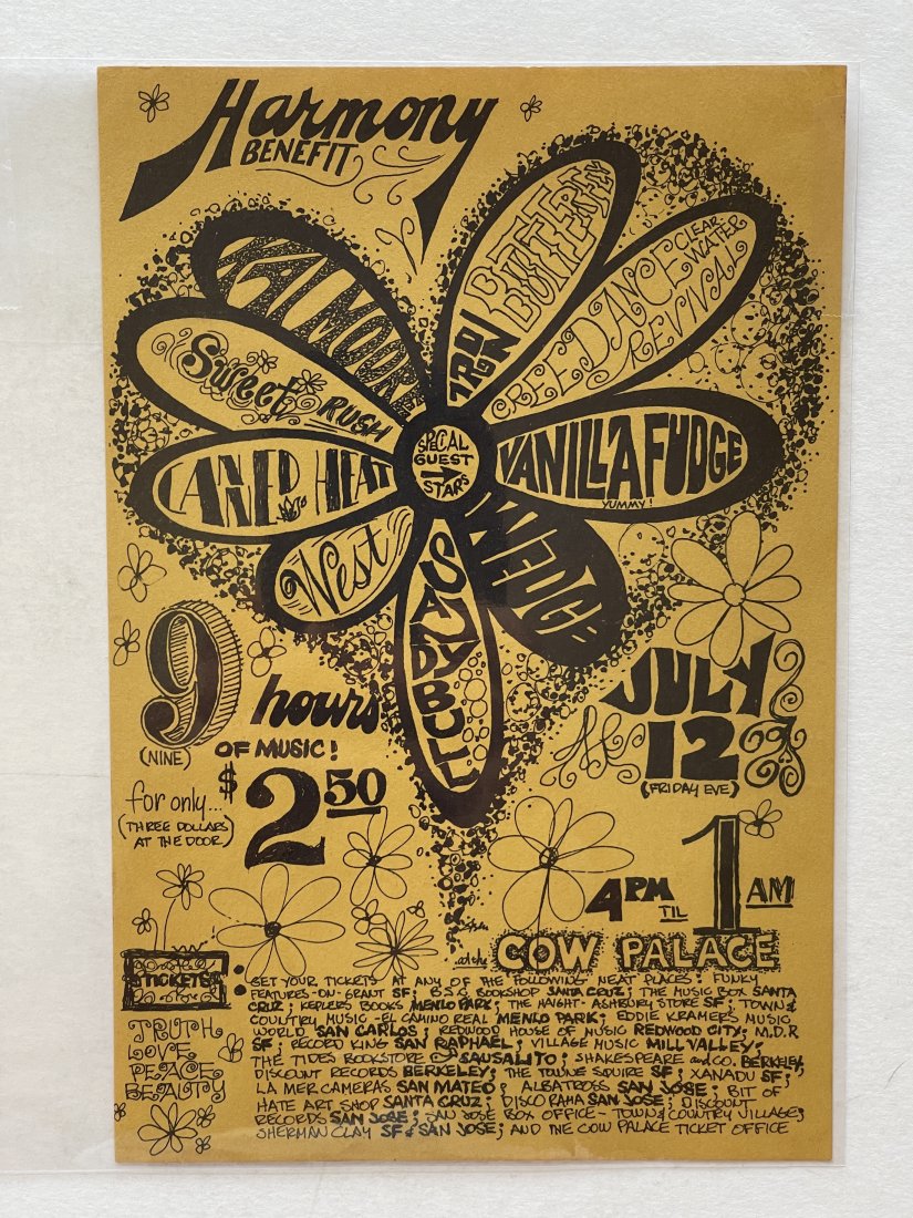 IRON BUTTERFLY - CANNED HEAT - VANILLA FUDGE HANDBILL (1 of 1)