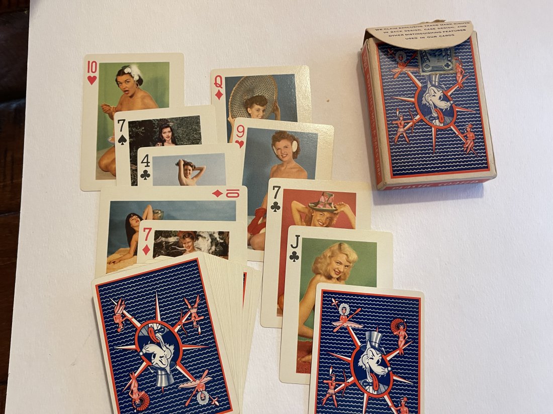1940s Models Of All Nations Playing Cards Betty White Edition Nude Deck: 1940s Models Of All Nations Playing Cards Betty White Edition Nude Deck. 1940s Models Of All Nations Playing Cards Betty White Edition Nudie deck. Complete. 52 cards and 2 jokers. Cards do not look li
