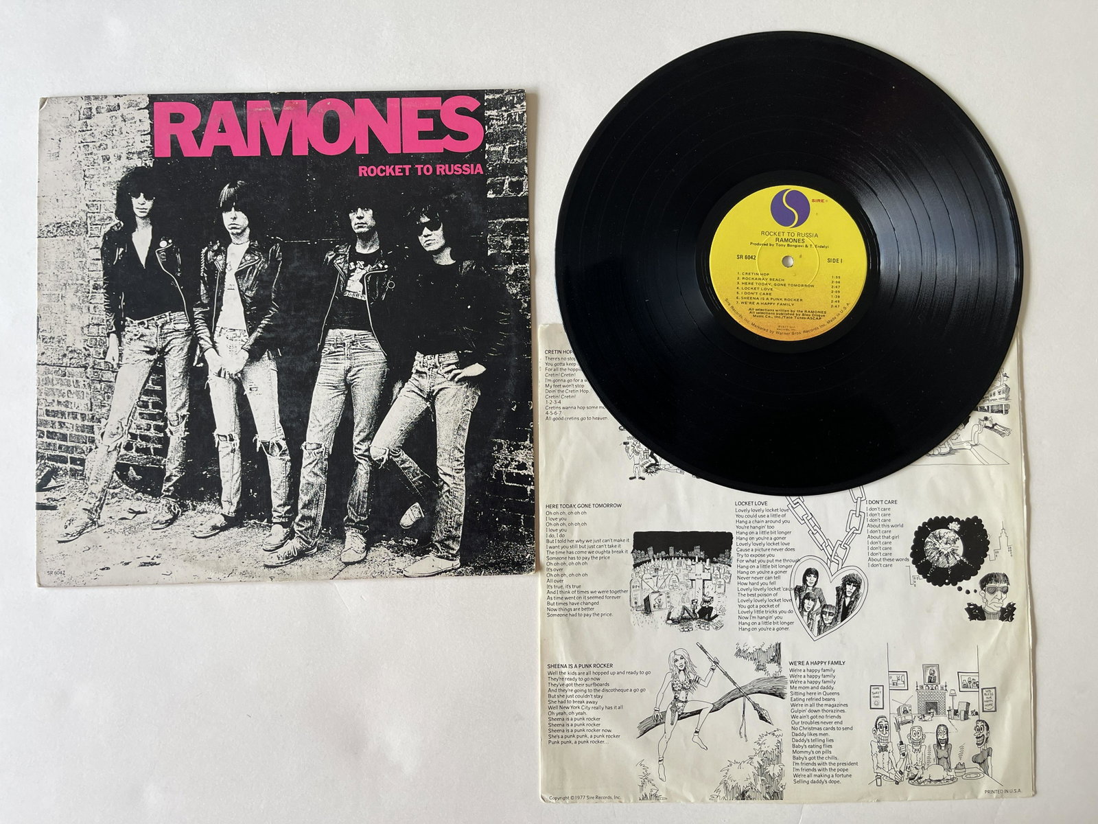Ramones - Rocket To Russia: Ramones - Rocket To Russia. Label: Sire - SR 6042. Format: Vinyl, LP, Album, Stereo. Country: US. Released: 1977. Genre: Rock. Style: Rock & Roll, Punk