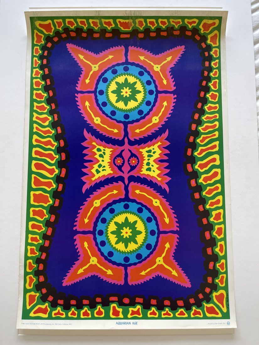 EAST TOTEM WEST- AQUARIAN AGE: EAST TOTEM WEST- AQUARIAN AGE. NEAR MINT DIRECT FROM THE ESTATE OF JOE MCHUGH. JOSEPH MCHUGHIn the Summer of Love circa 1967 Joe McHugh and East Totem West (ETW) were in the forefront of creating psyc