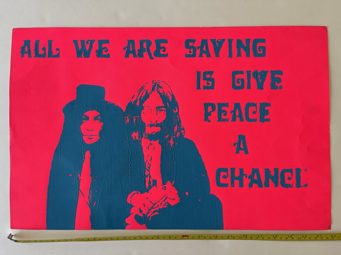 JOHN LENNON BLACKLIGHT SCREEN PRINT (1 of 1)