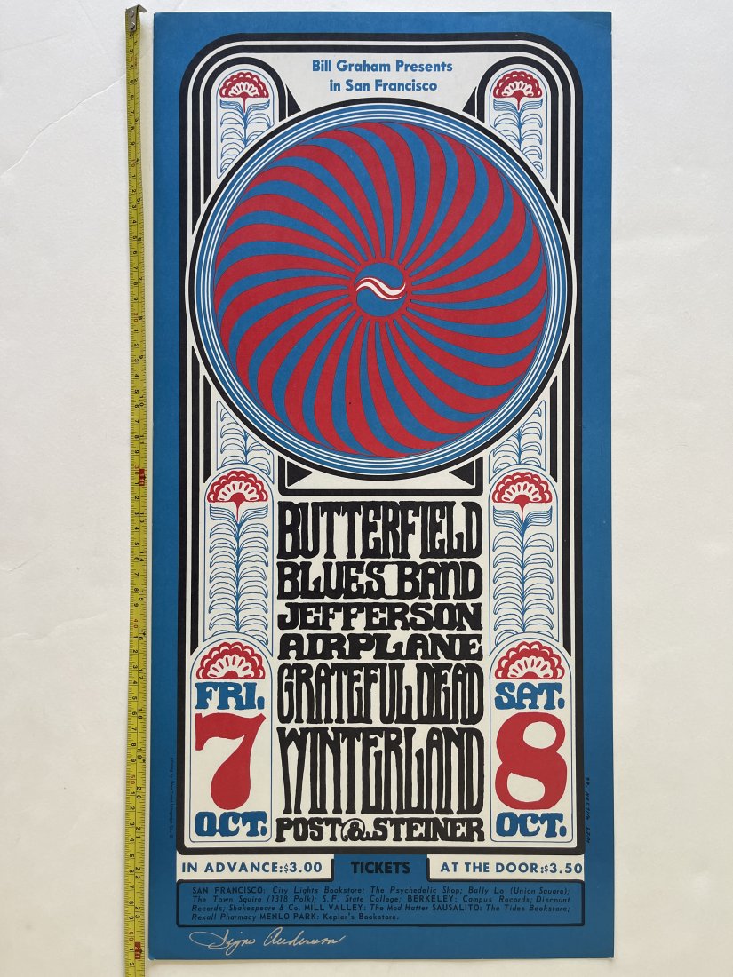 SIGNED Jefferson Airplane / Grateful Dead Winterland BG30 3rd (1 of 1)