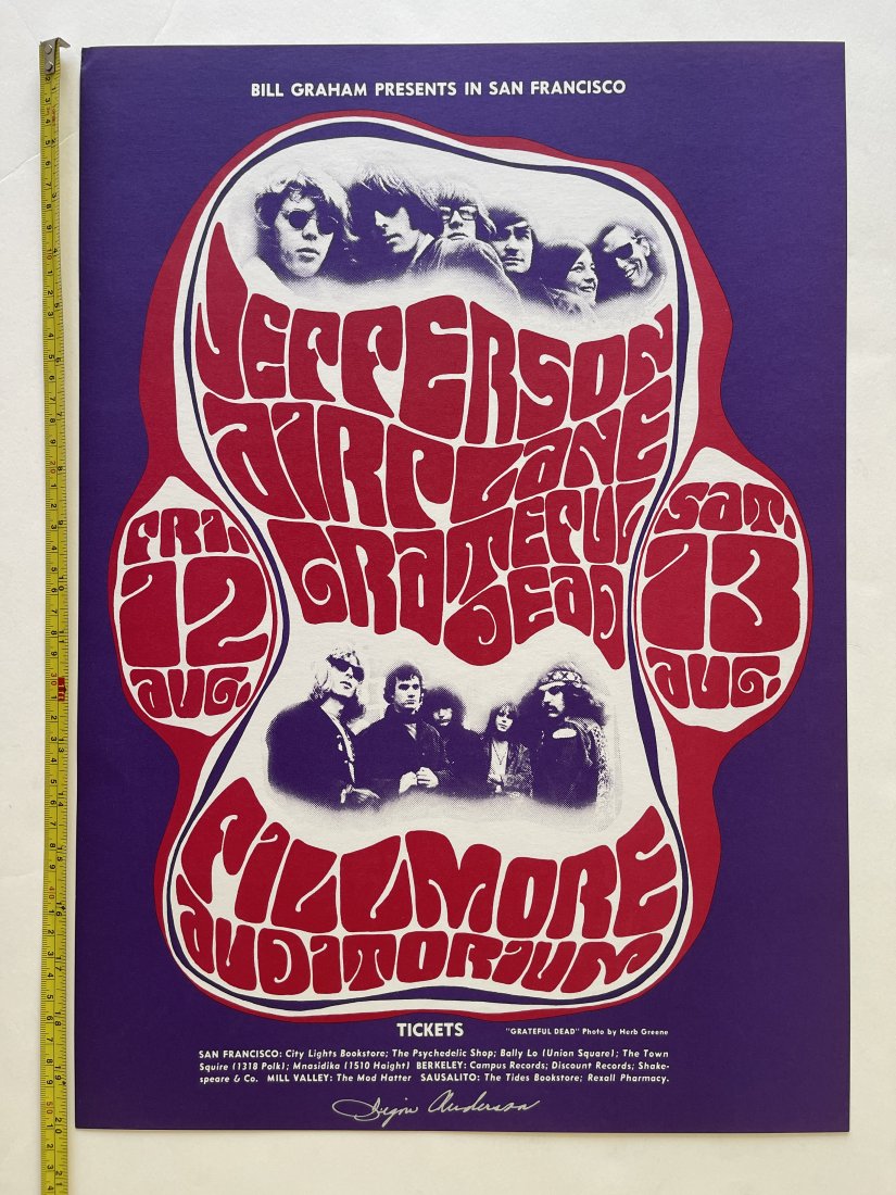 SIGNED Jefferson Airplane / Grateful Dead BG23 (1 of 1)