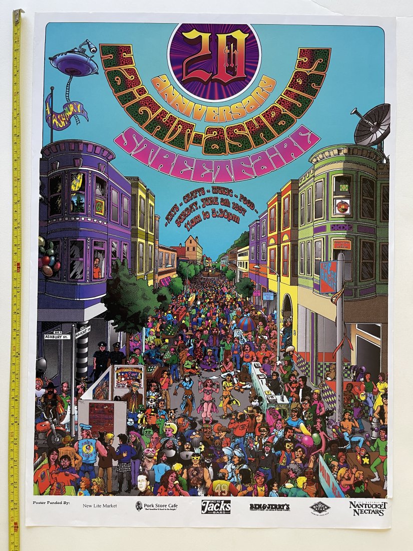 HAIGHT-ASHBURY STREET FAIR 20th ANNIVERSARY POSTER (1 of 1)