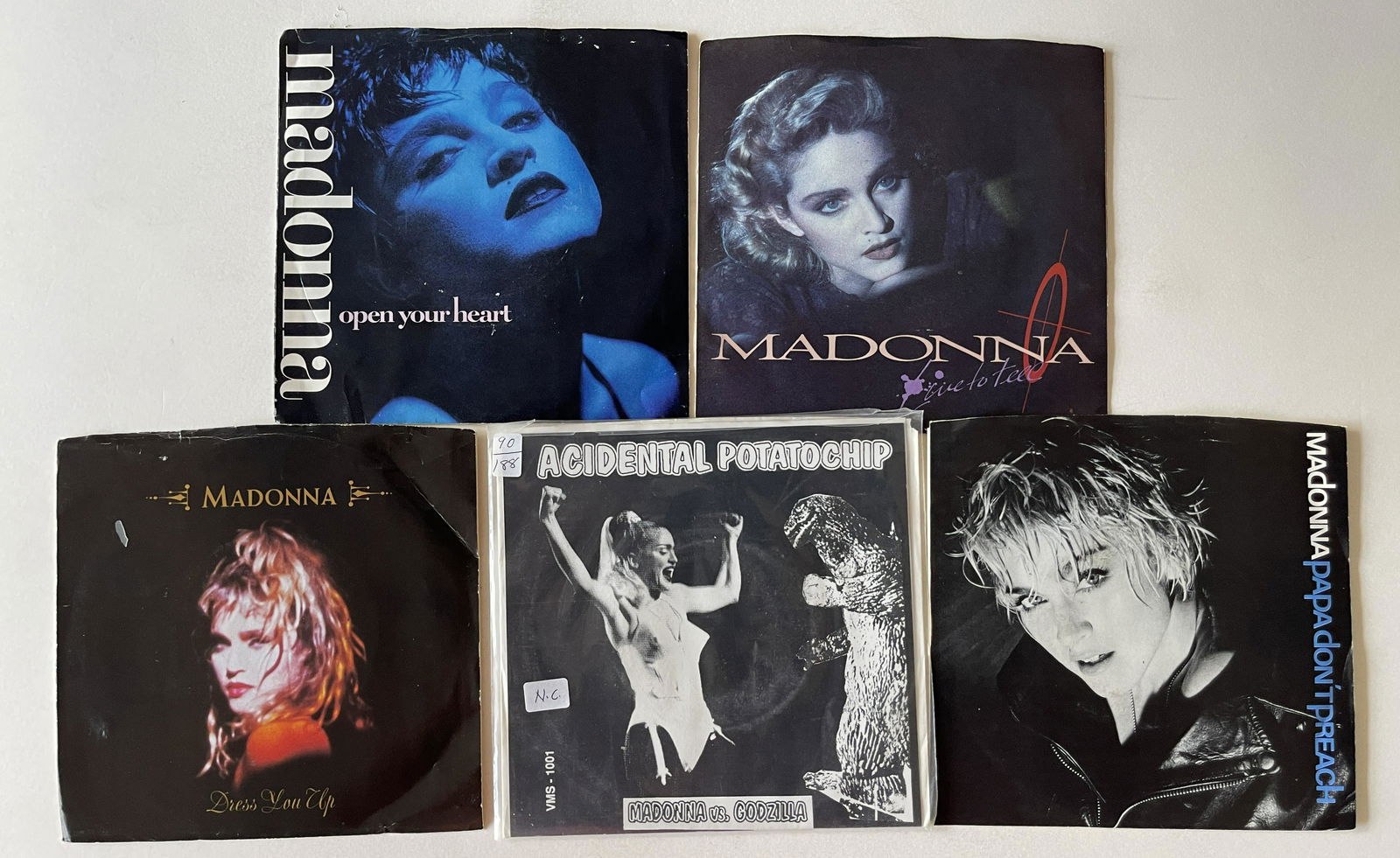 MADONNA SET of 4 PICTURE SLEEVES SET #9 +gift (1 of 1)