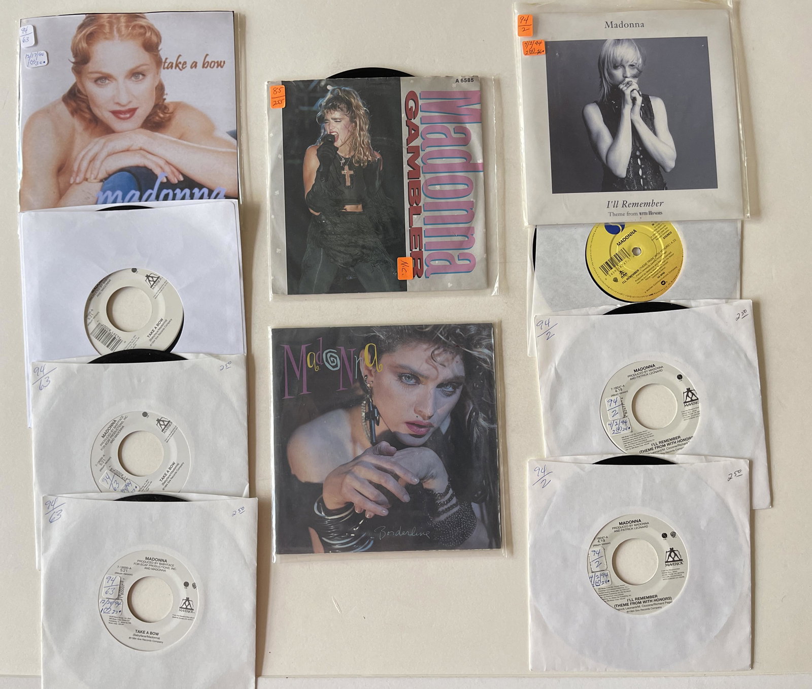 MADONNA SET of 4 PICTURE SLEEVES SET #10 (1 of 1)
