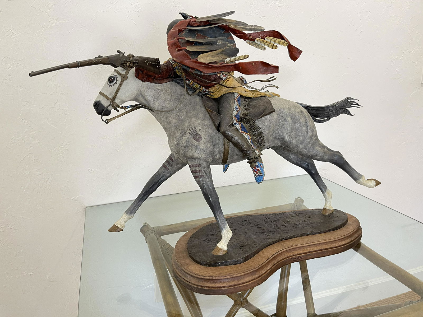 CROW KING  - BRONZE SCULPTURE BY DAVE MCGARY (1 of 17)