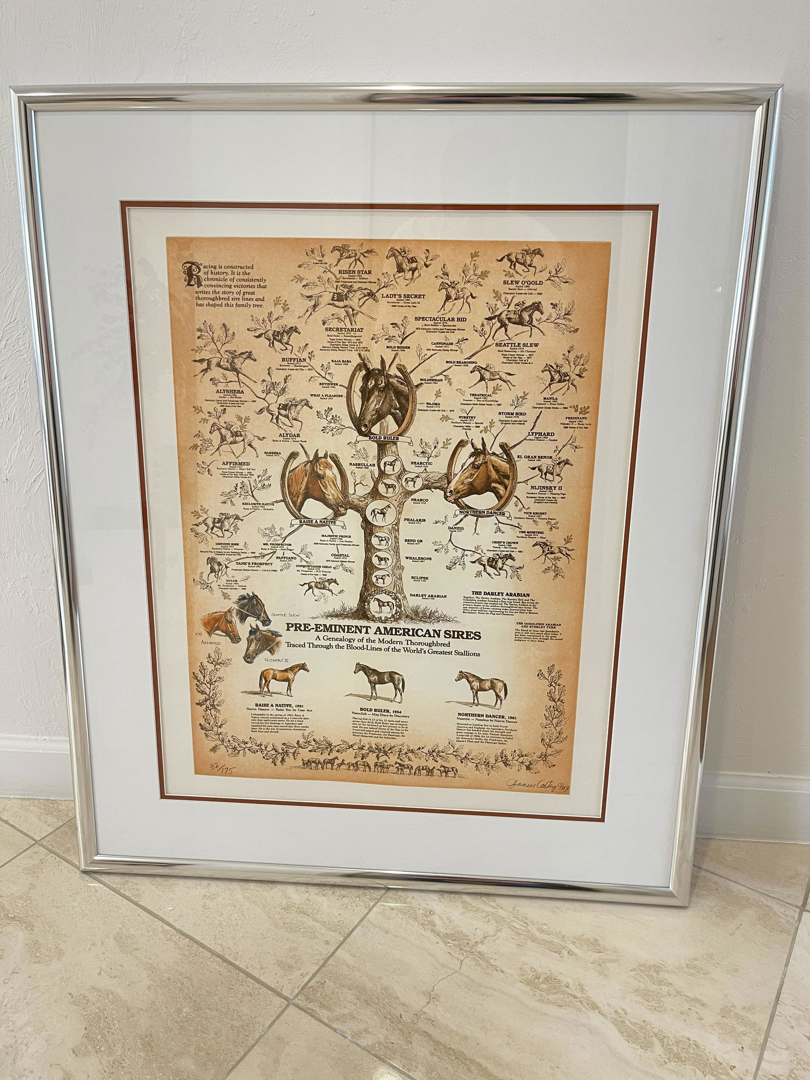 JENNESS CORTEZ PRINT - THOROUGHBRED GENEALOGY (1 of 6)