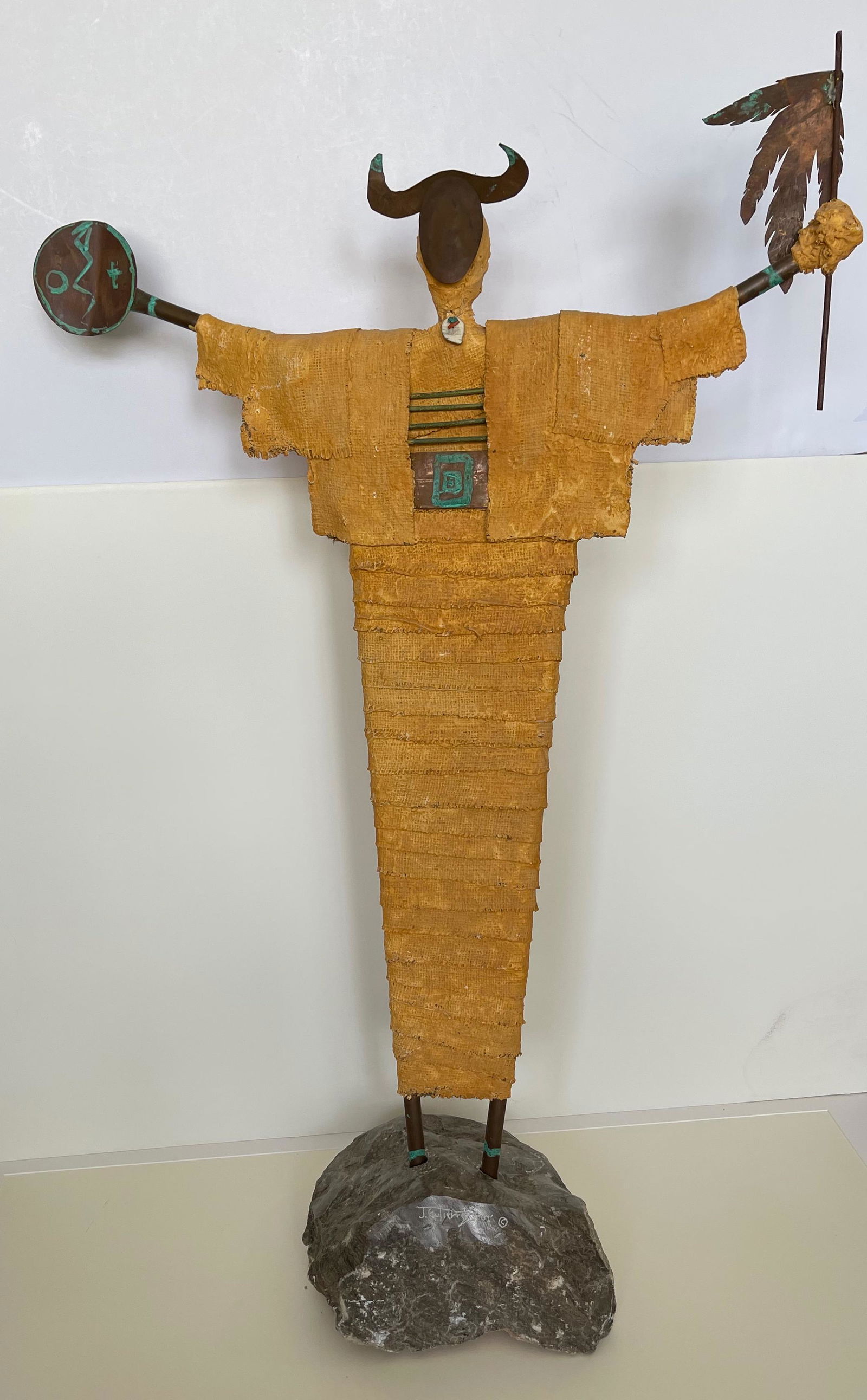 J. Gutierrez Native Indian Tribal Shaman 38" Statue (1 of 7)