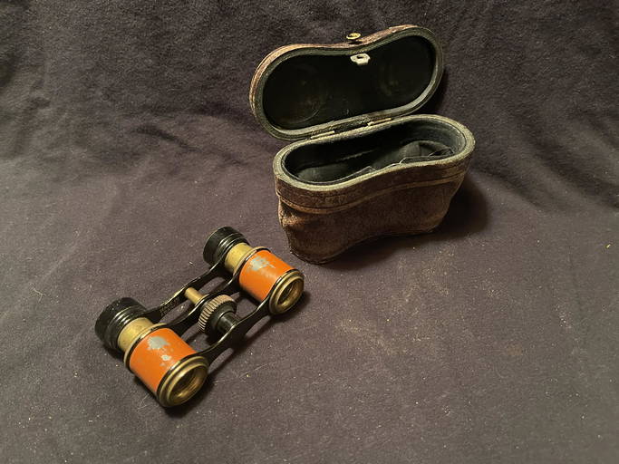 Vintage Brass Oper Glasses