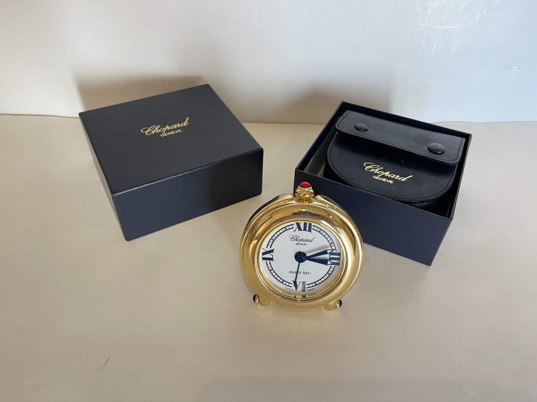 CHOPARD HAPPY DAY RED GEM DESK ALARM CLOCK (1 of 5)