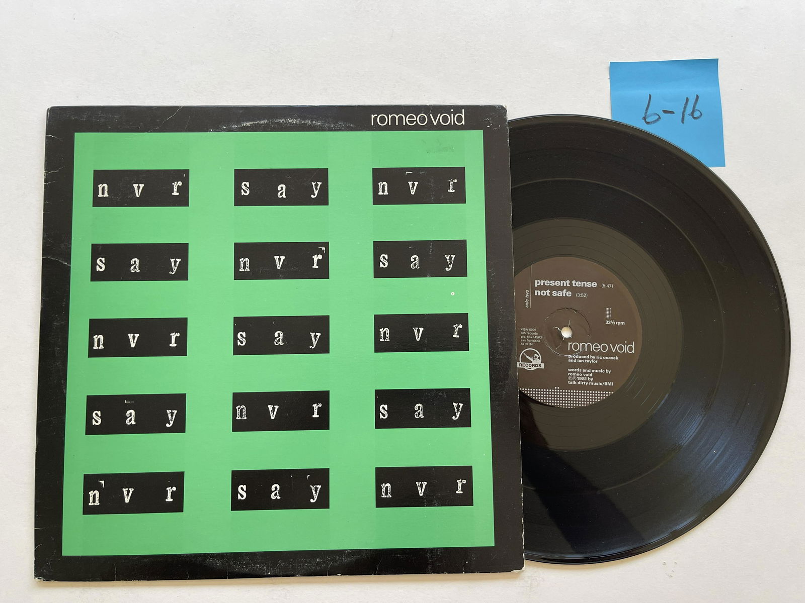 Romeo Void - Never Say Never (1 of 1)