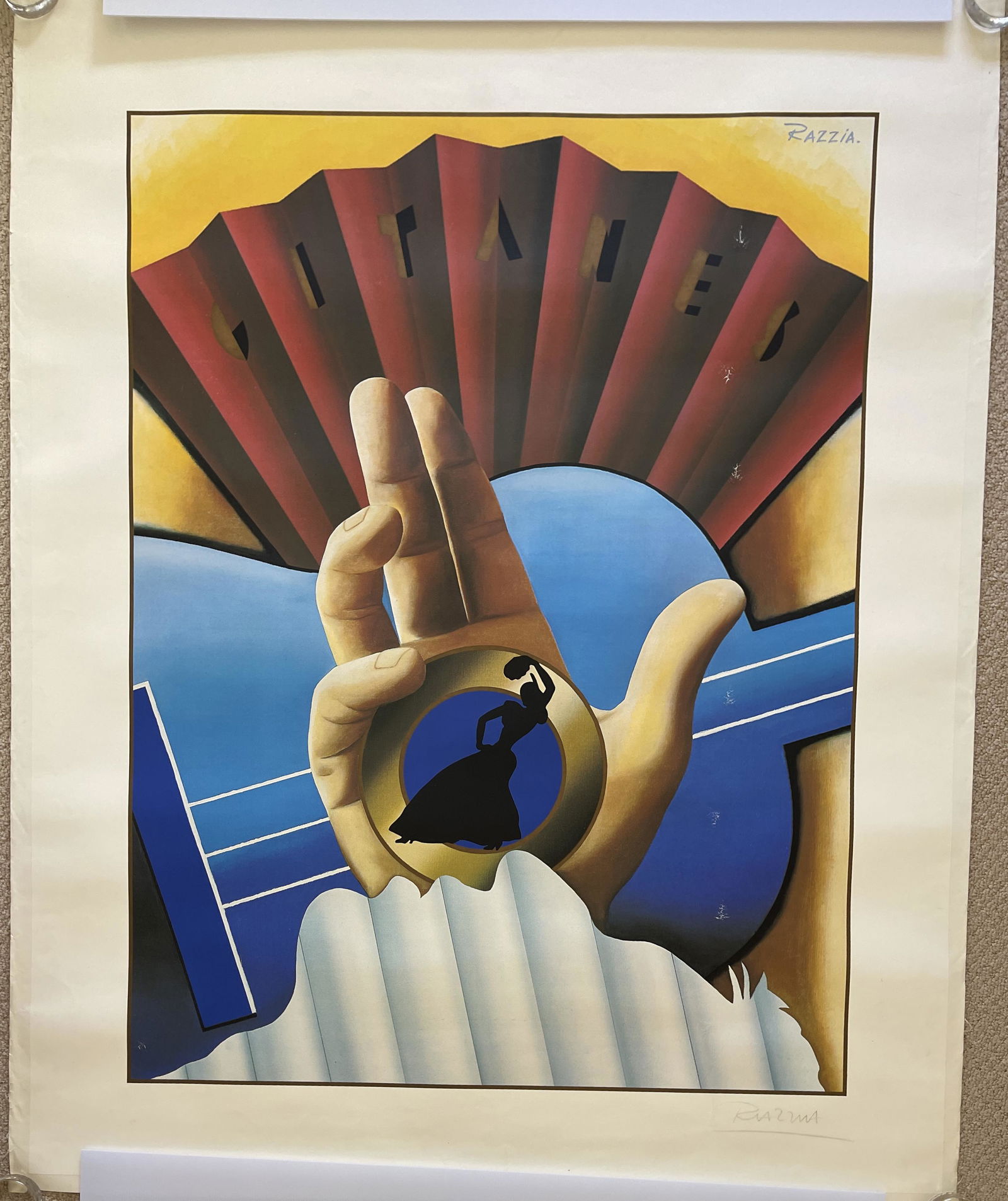 Razzia Gitanes cigarette poster (1 of 1)