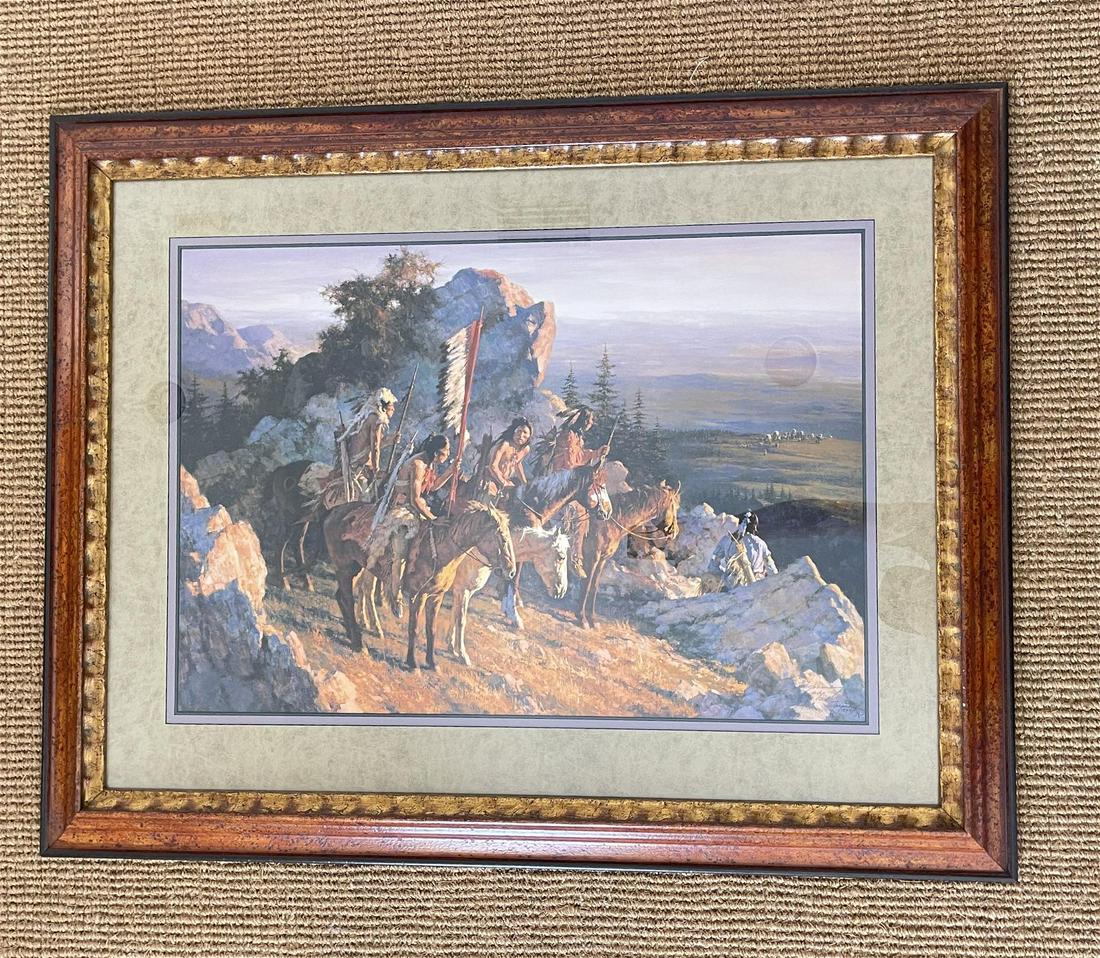 HOWARD TERPNING SIGNED PRINT - GOLD SEEKERS TO THE BLACK HILLS (1 of 2)