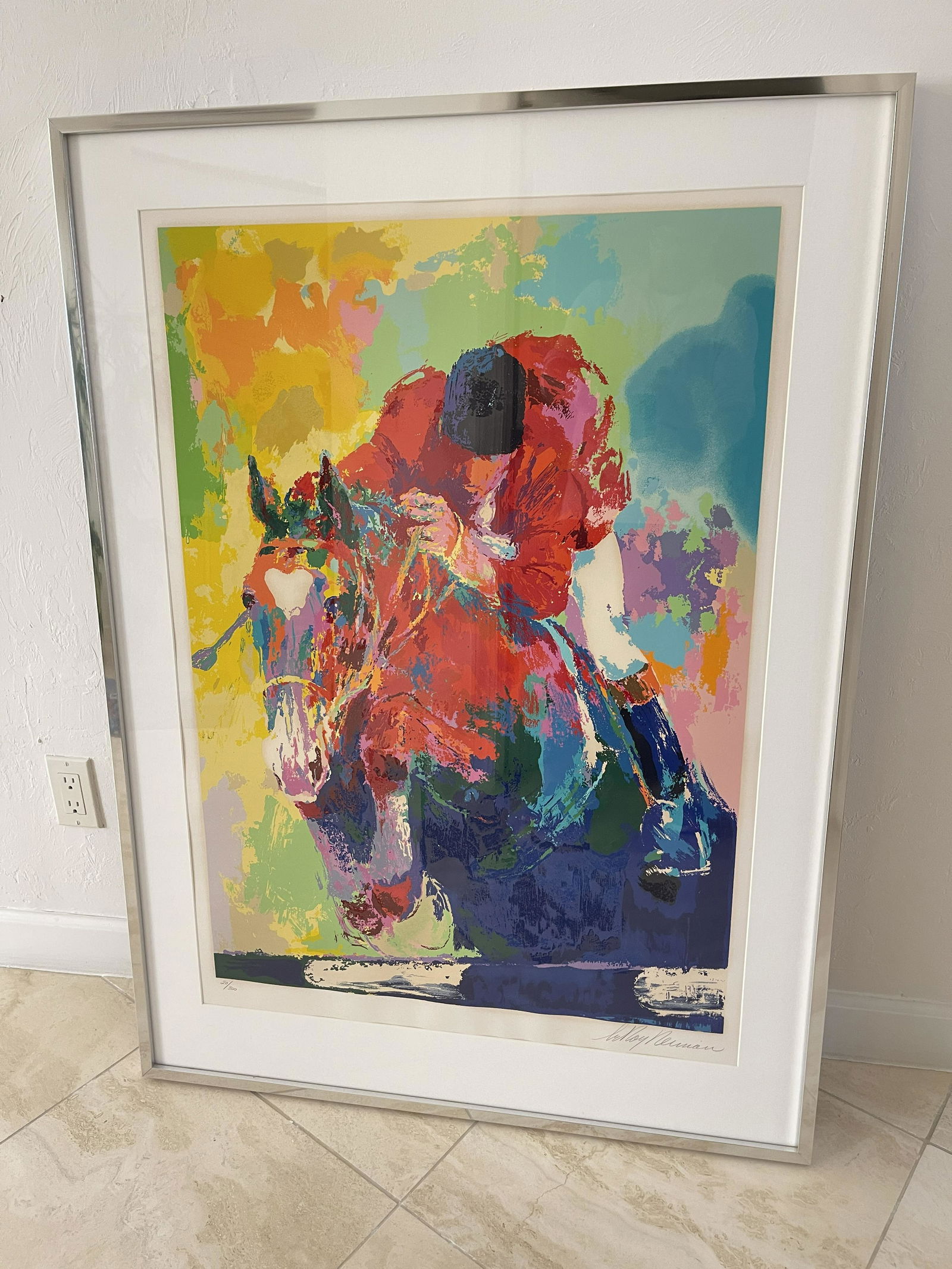 SIGNED LeRoy Neiman - Olympic Jumper 1984 (1 of 5)
