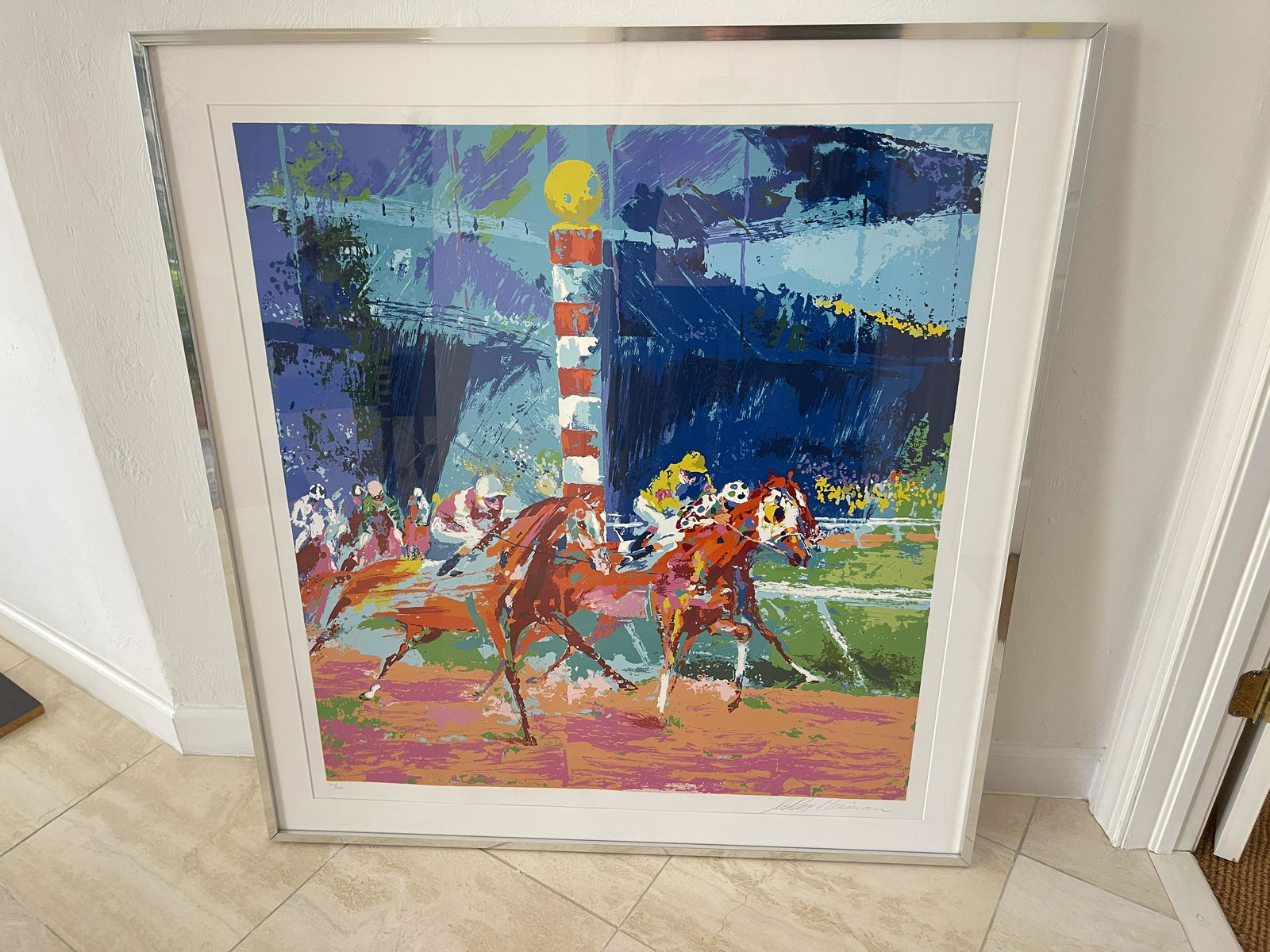 SIGNED LEROY NEIMAN -  AT THE RACES (1 of 5)