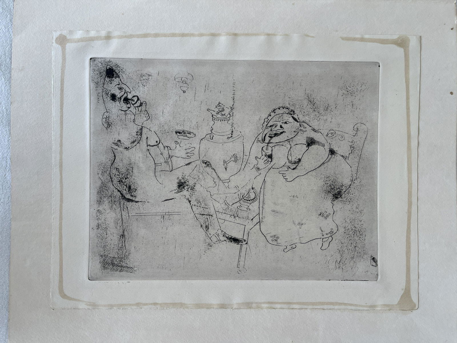 Marc Chagall Etching - MORNING TEA (1 of 5)