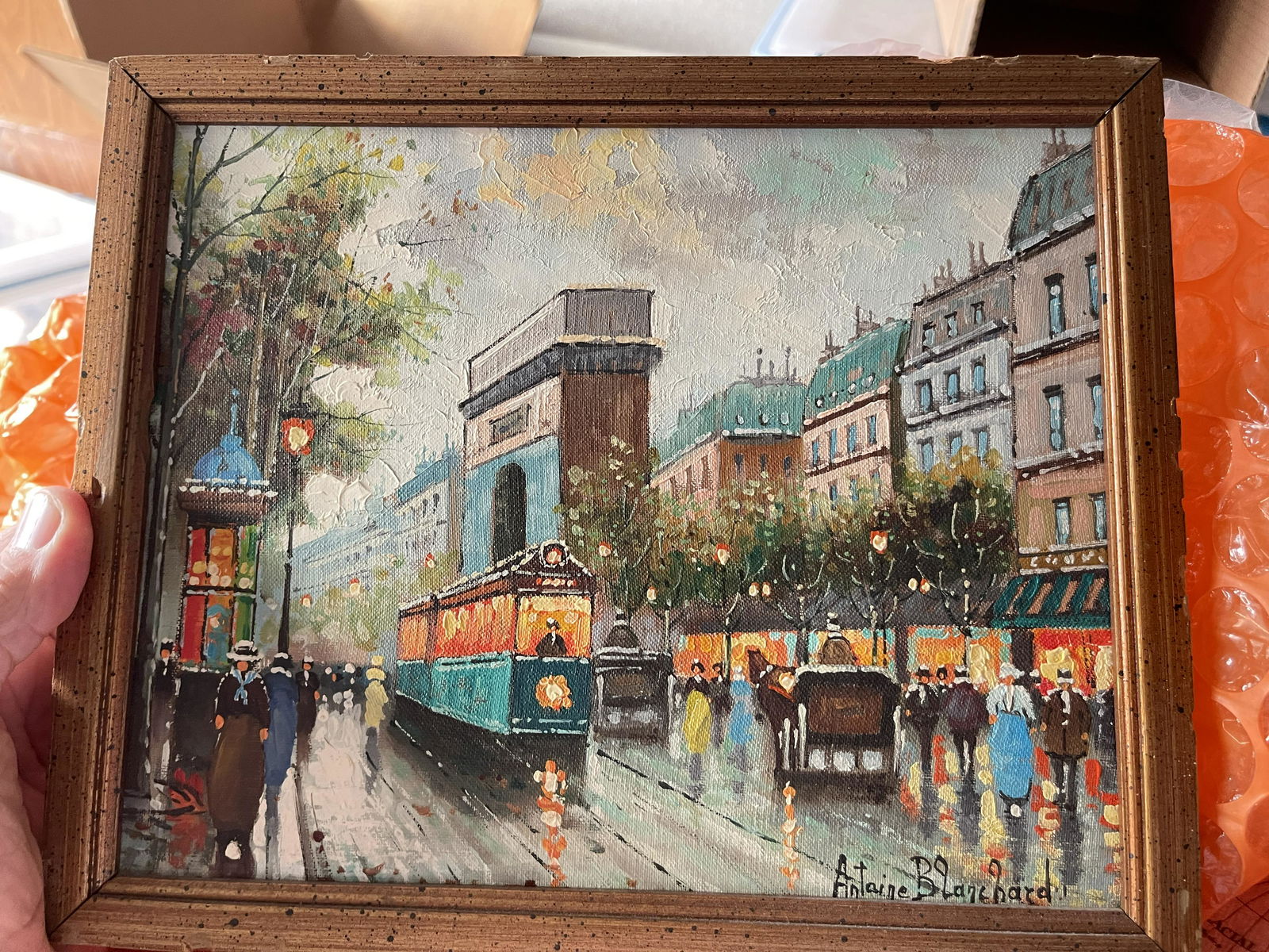 Antoine Blanchard OIL PAINTING: Antoine Blanchard is the pseudonym under which the French painter Marcel Masson (15 November 1910 â€“ 10 August 1988) painted his immensely popular Parisian street scenes. He was born in a small