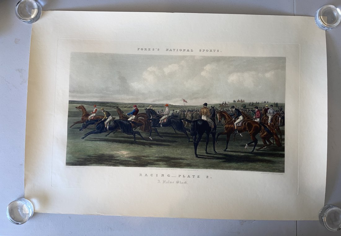 JAMES HERRING  Fores's National Sports : Racing, Plate 2. : A FALSE START. (1 of 1)