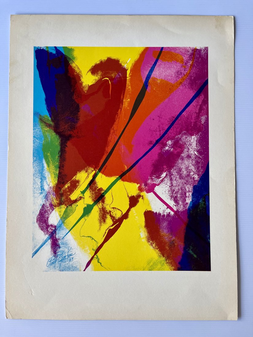 Phenomena Tide Finder BY Paul Jenkins 1969 Original Lithograph (1 of 2)