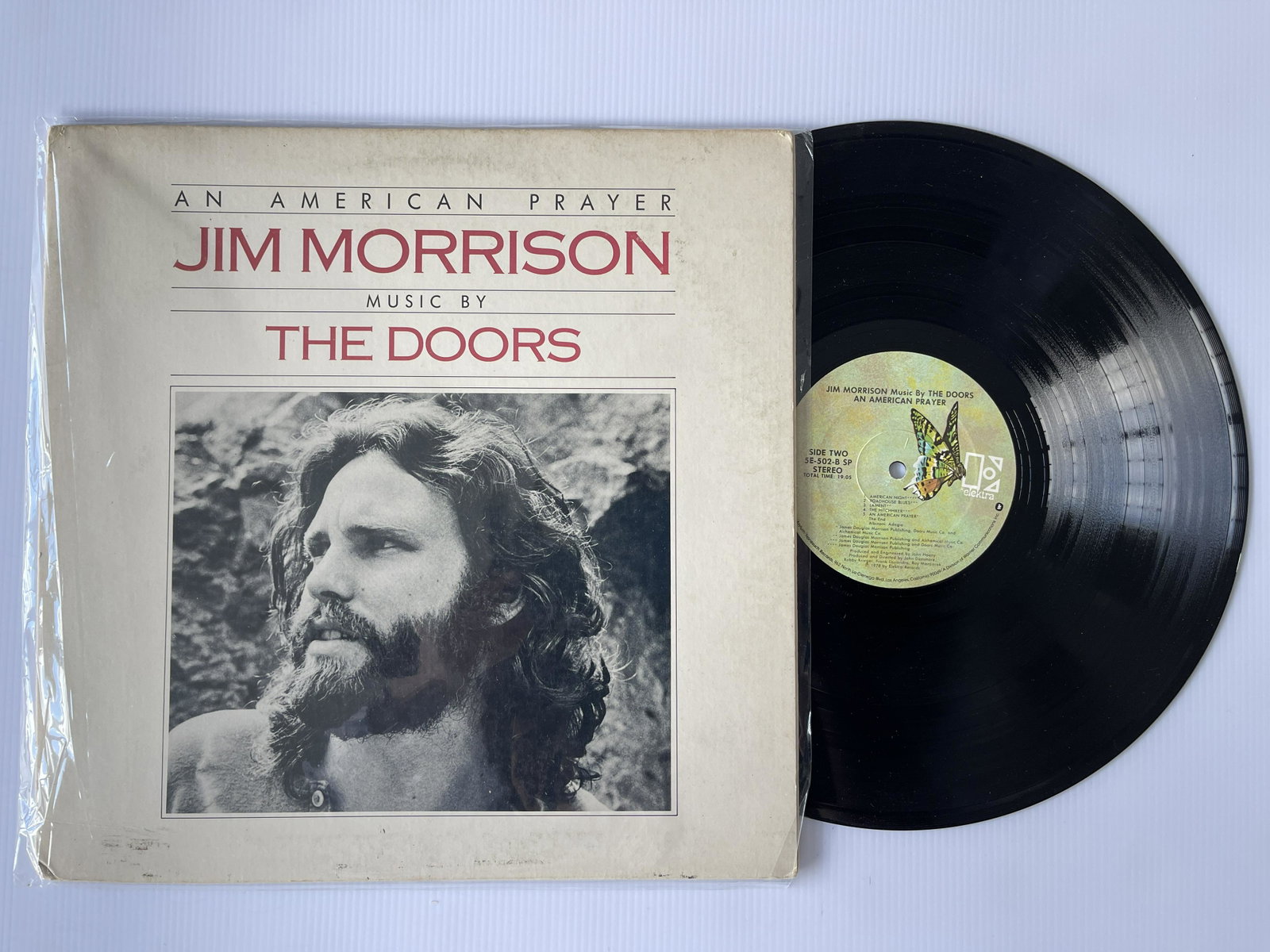 Jim Morrison Music By The Doors - An American Prayer. Elektra - 5E-502: Jim Morrison Music By The Doors - An American Prayer. Elektra - 5E-502