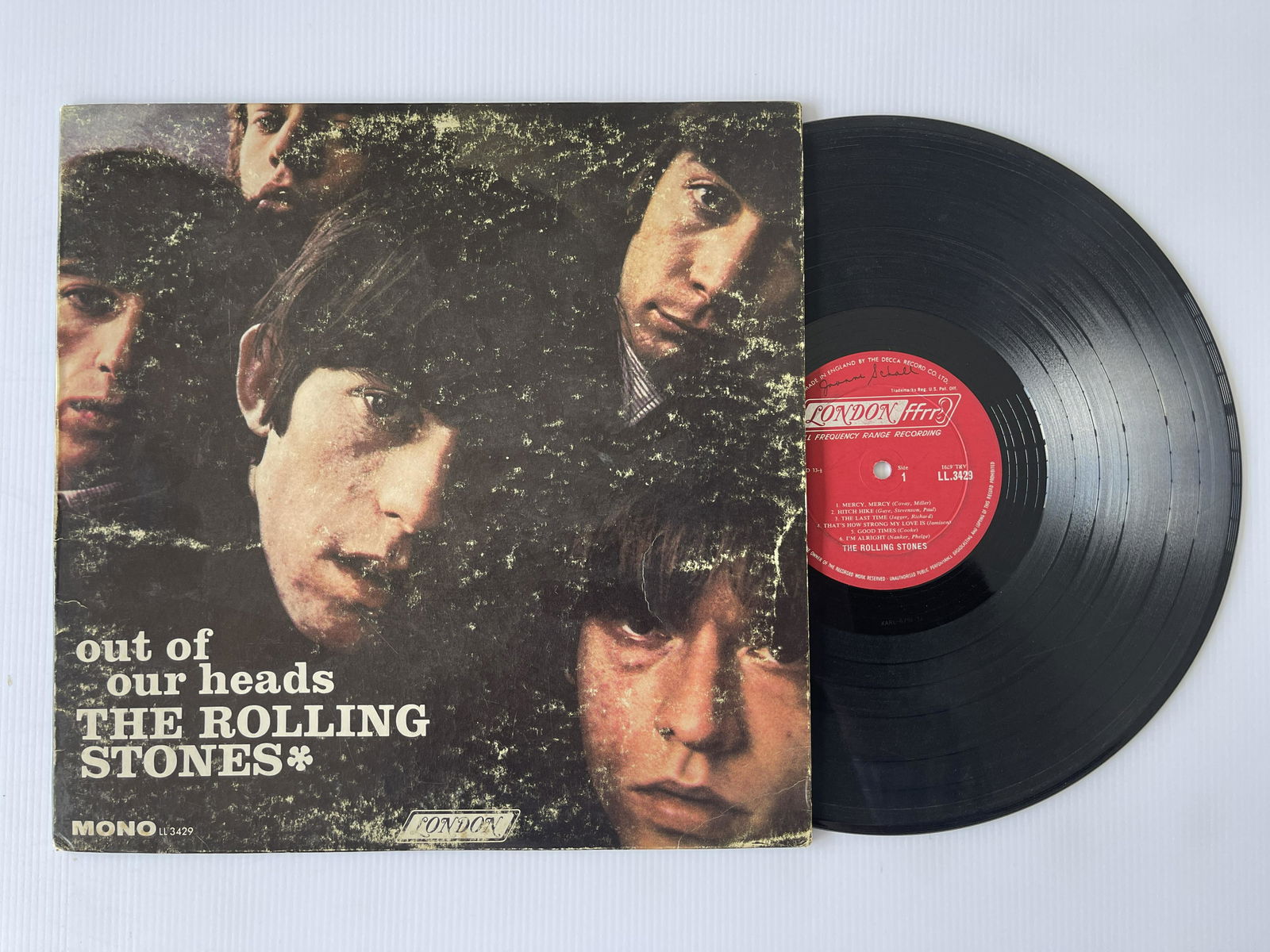 The Rolling Stones - Out Of Our Heads. London Records - LL 3429: The Rolling Stones - Out Of Our Heads. London Records - LL 3429. Writing on back cover.