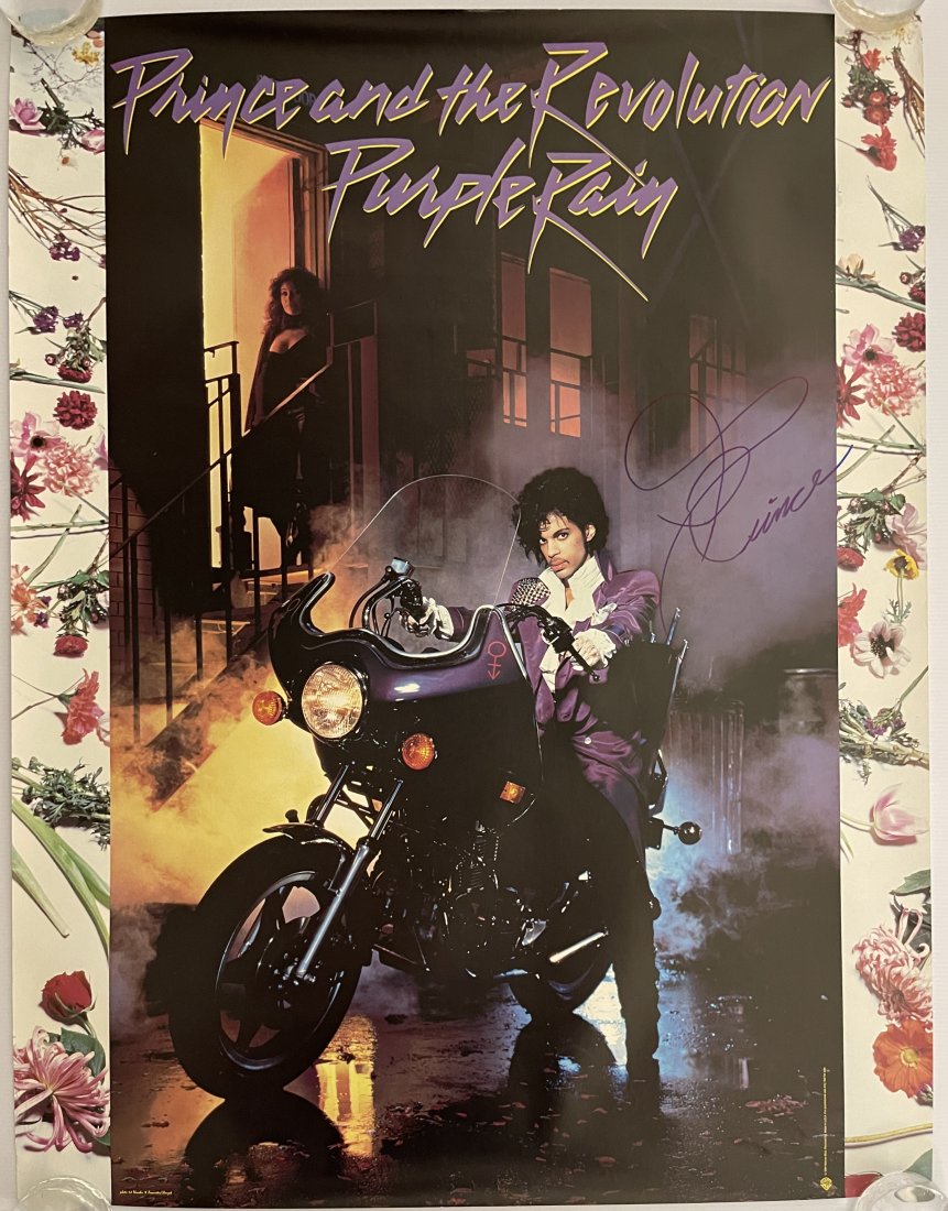 PRINCE - SIGNED POSTER FOR PURPLE RAIN (1 of 1)