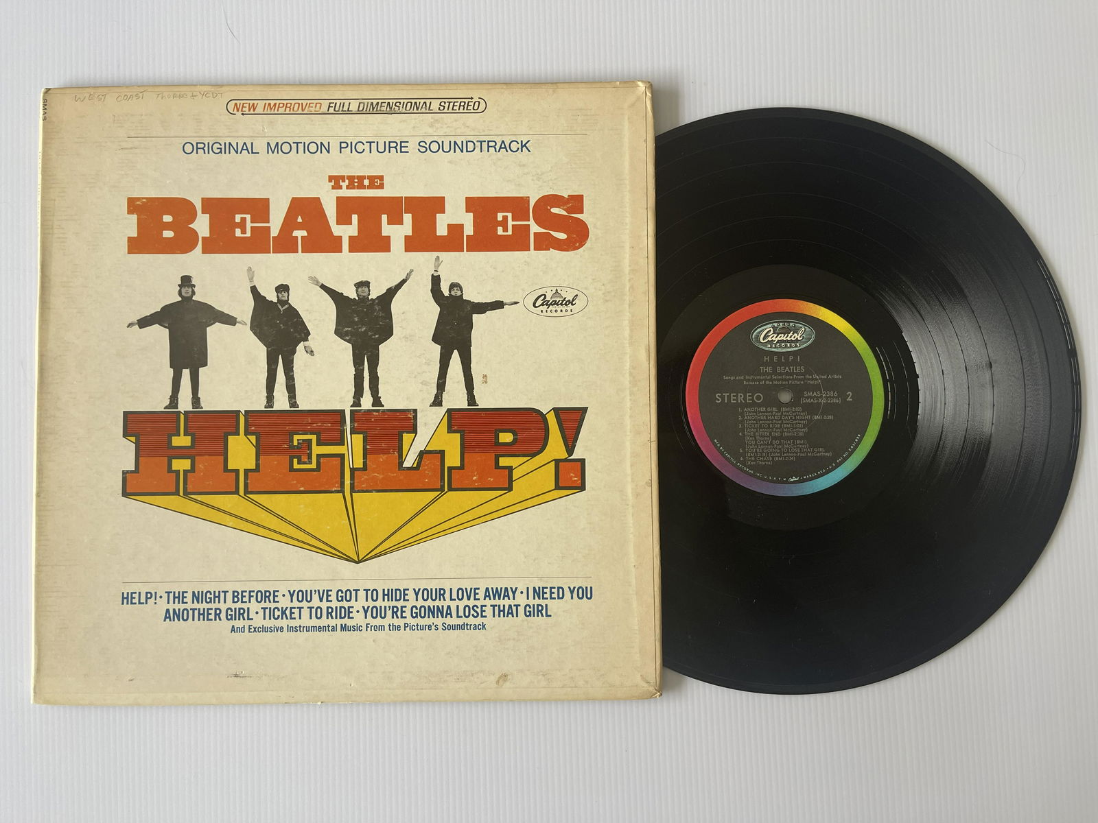 HELP! THE BEATLES LPレコード　サイン入り The Beatles 