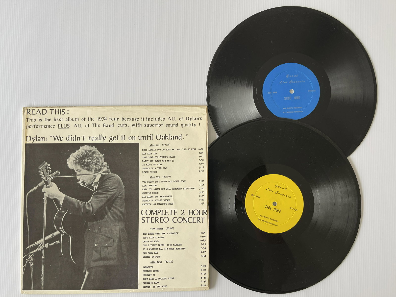 Bob Dylan, The Band 1974 BOOTLEG (1 of 2)