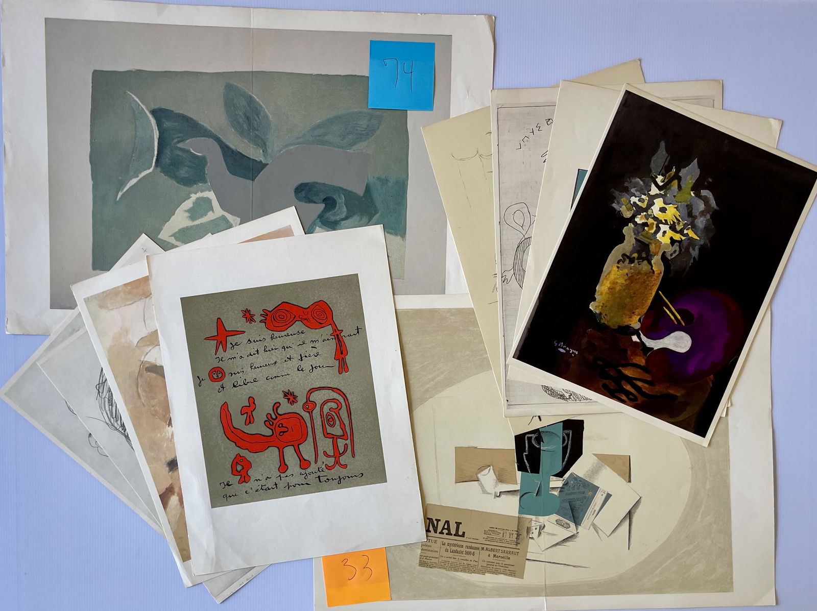 Georges Braque SET #1 with 14 LITHOs on 20 PAGES (1 of 8)