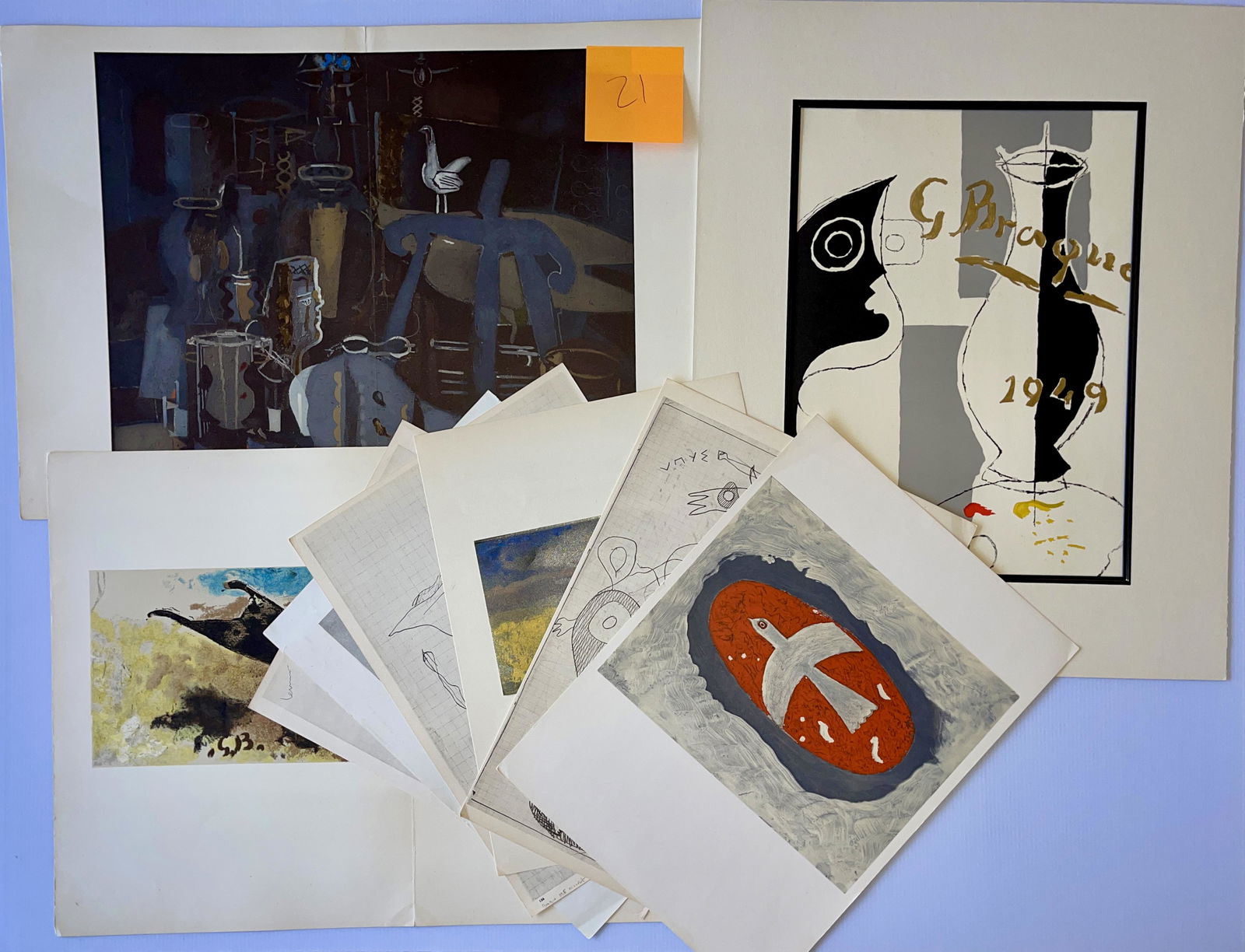Georges Braque SET #4 with 14 LITHOs on 9 PAGES (1 of 6)