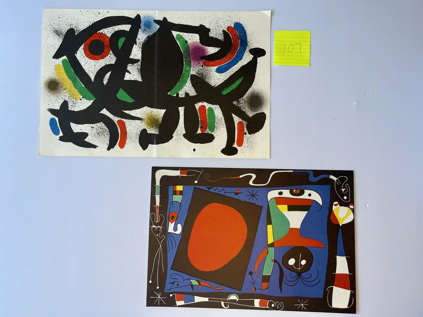 Joan Miró LITHO SET WITH WOMAN WITH MIRROR #4 (1 of 2)
