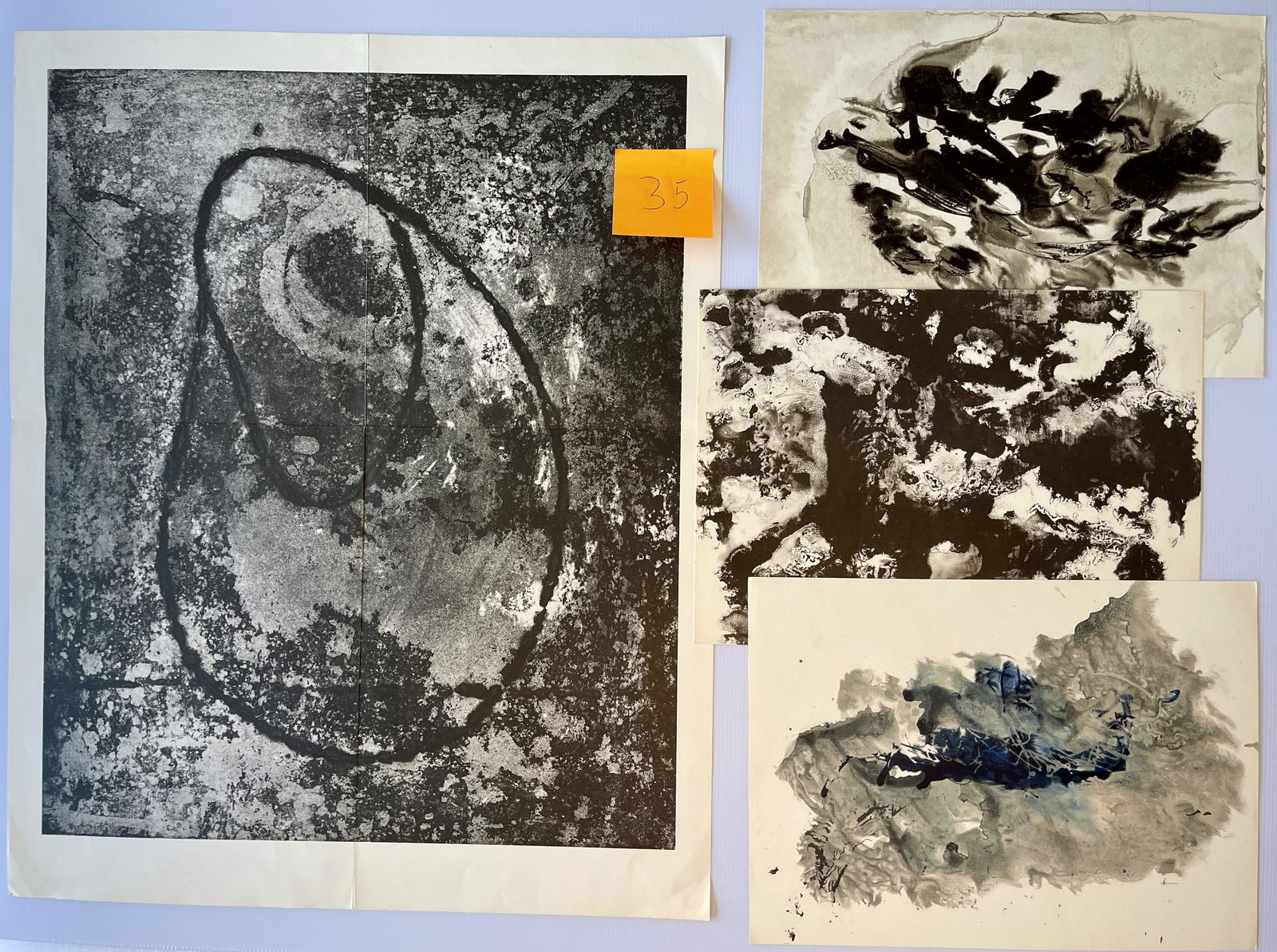 François Fiedler SET #1 - OVERSIZED PRINT with 4 LITHOS (1 of 2)