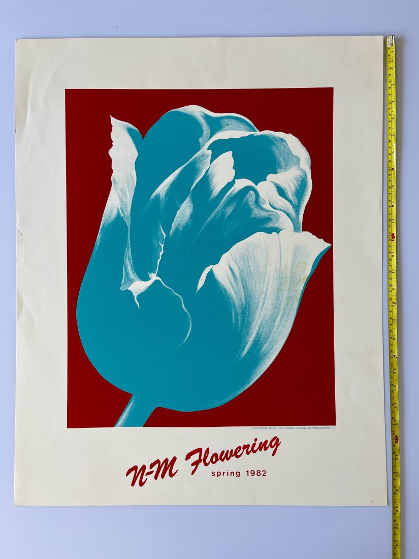 N-M FLOWERING LITHO 1982 by LOWELL NESBITT (1 of 1)