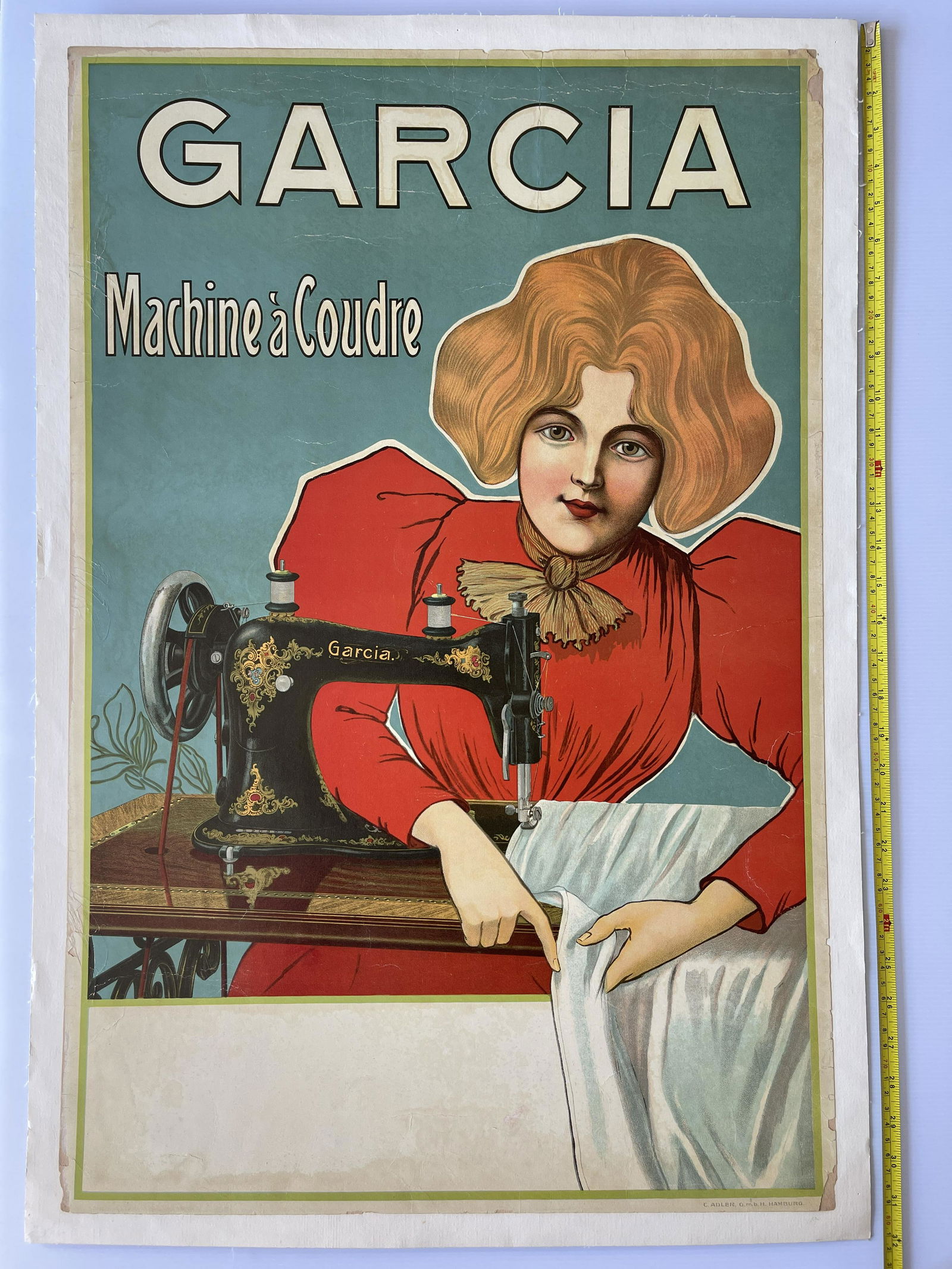 VINTAGE GARCIA SEWING MACHINE on canvas (1 of 2)
