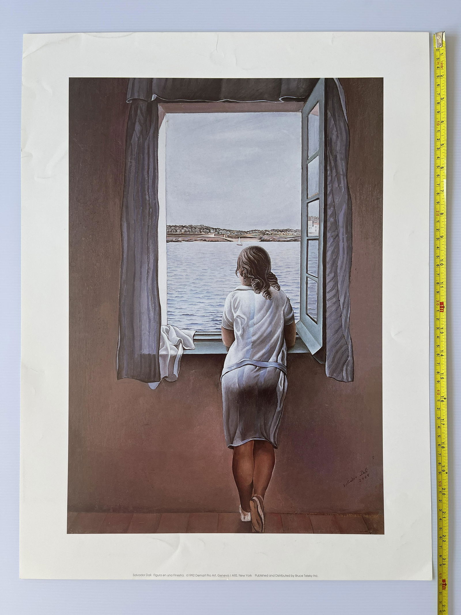 Salvador Dali: Figura en una Finestra: Salvador Dali: Figura en una Finestra. 1992 Demart Pro Art, Geneva / ARS, New York Published and Distributed by Bruce Teleky Inc. 24 INCHES TALL. LITHO IS SIGNED IN PLATE. Salvador Dalí (11 May 1