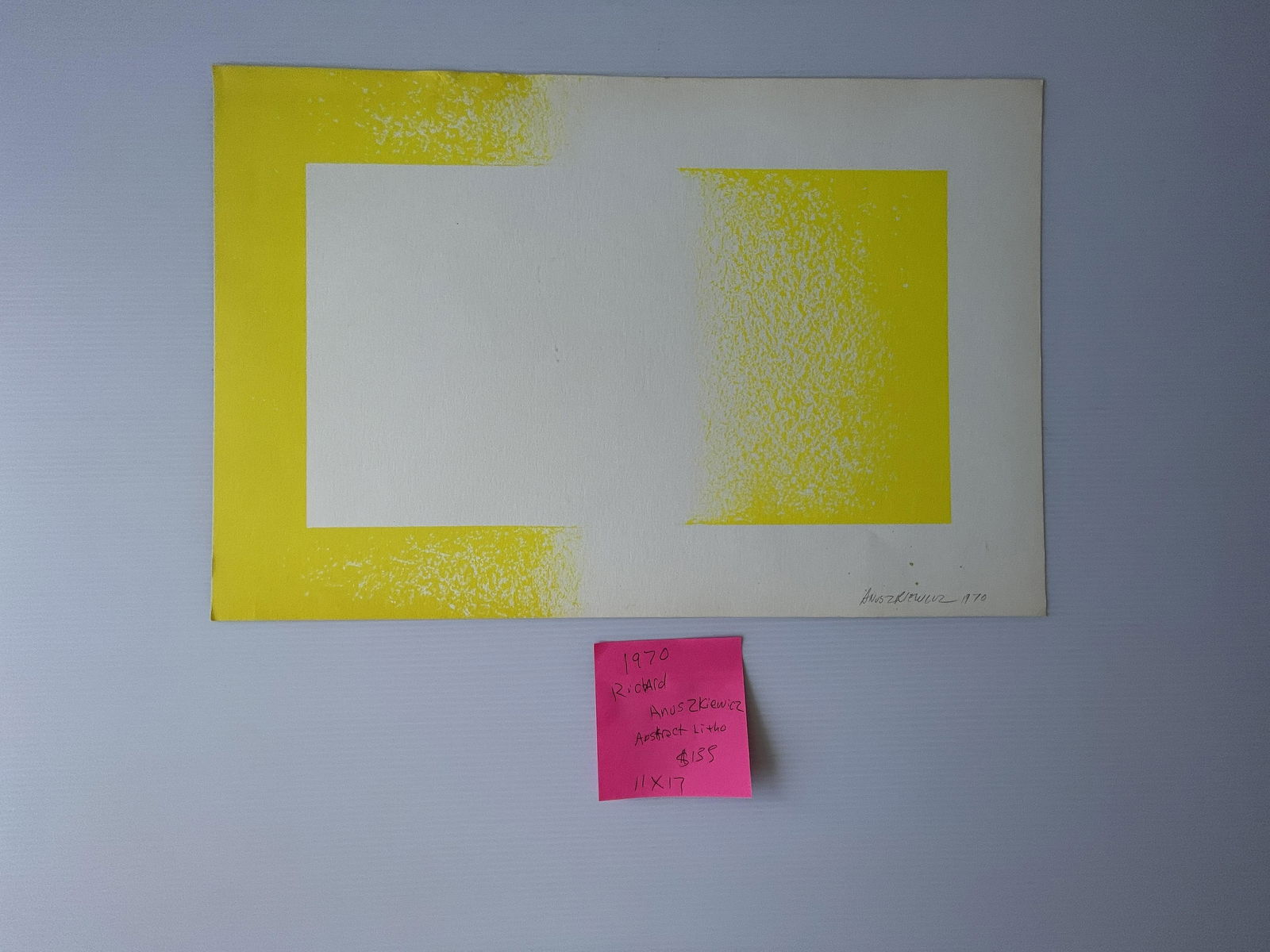 RICHARD ANUSZKIEWICZ 1970 abstract screenprint (1 of 2)