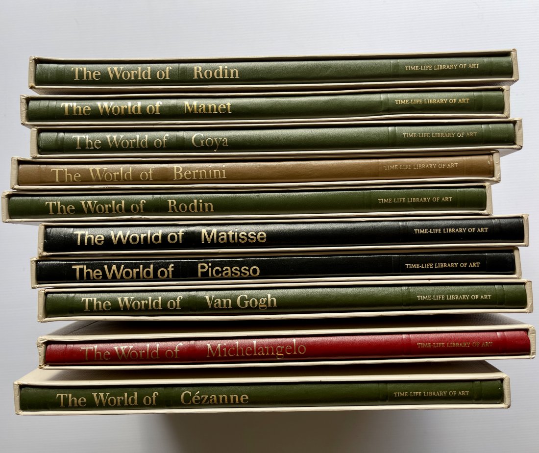 TIME LIFE LIBRABRY OF ART WITH PICASSO, VAN GOGH & MORE: TIME LIFE LIBRABRY OF ART WITH PICASSO, VAN GOGH & MORE. 10 VOLUMES. HARDCOVER WITH HARDCOVER SLIPCASES. 1967 / 1974.