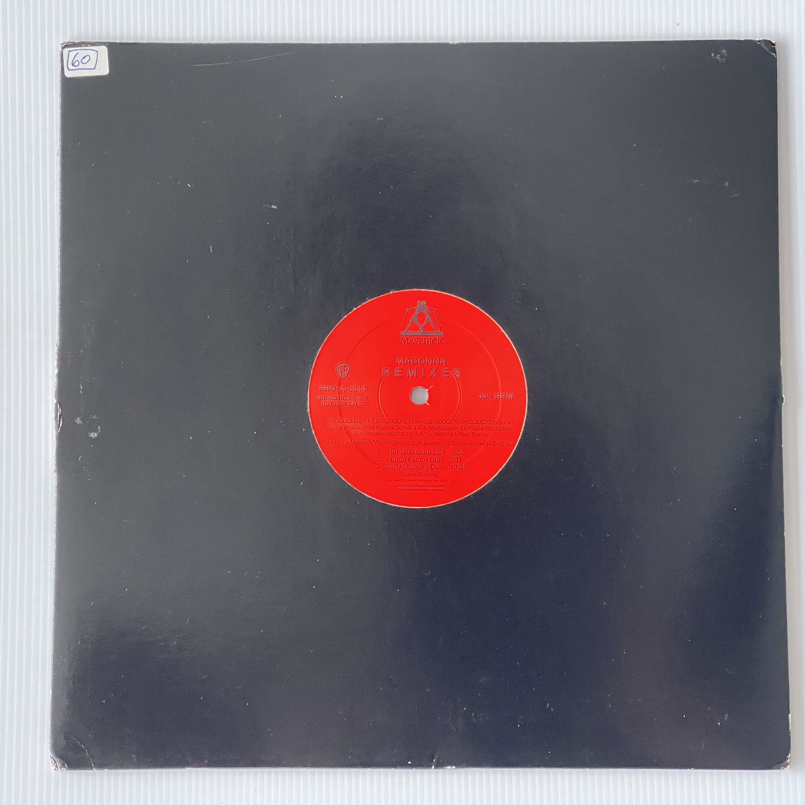 Madonna - Love Don't Live Here Anymore - Remixes PROMO: Madonna - Love Don't Live Here Anymore - Remixes Maverick - PRO-A-8244, Warner Bros. Records - PRO-A-8244 Vinyl, 12', PROMO, 33 â…“ RPM 1996 Electronic Progressive House, House