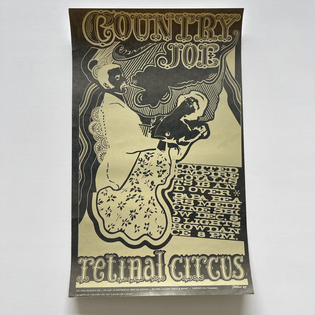 COUNTRY JOE AT RETINAL CIRCUS - RARE POSTER (1 of 1)