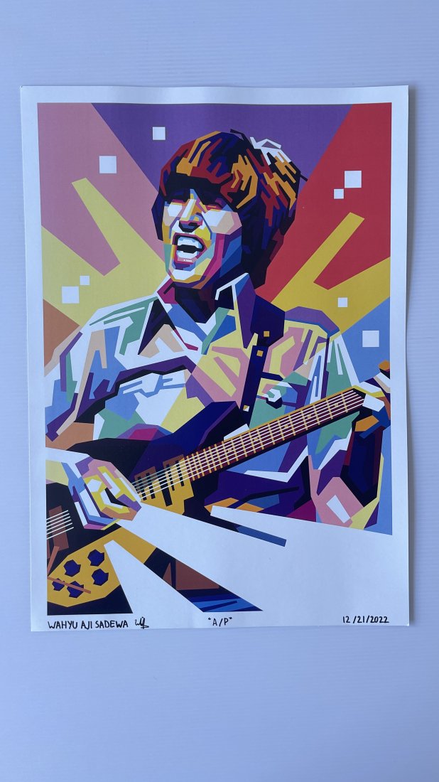GEORGE HARRISON - BY WPAP ARTIST Wahyu Aji Sedawa: PashCo is an exclusive artist representative for artist Wahyu Aji Sedawa. Many of these have never before been offered for sale in the US!! The art form is called WPAP - and is a new form of art that