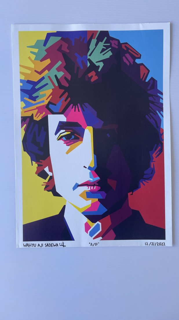 BOB DYLAN - BY WPAP ARTIST Wahyu Aji Sedawa: PashCo is an exclusive artist representative for artist Wahyu Aji Sedawa. Many of these have never before been offered for sale in the US!! The art form is called WPAP - and is a new form of art that