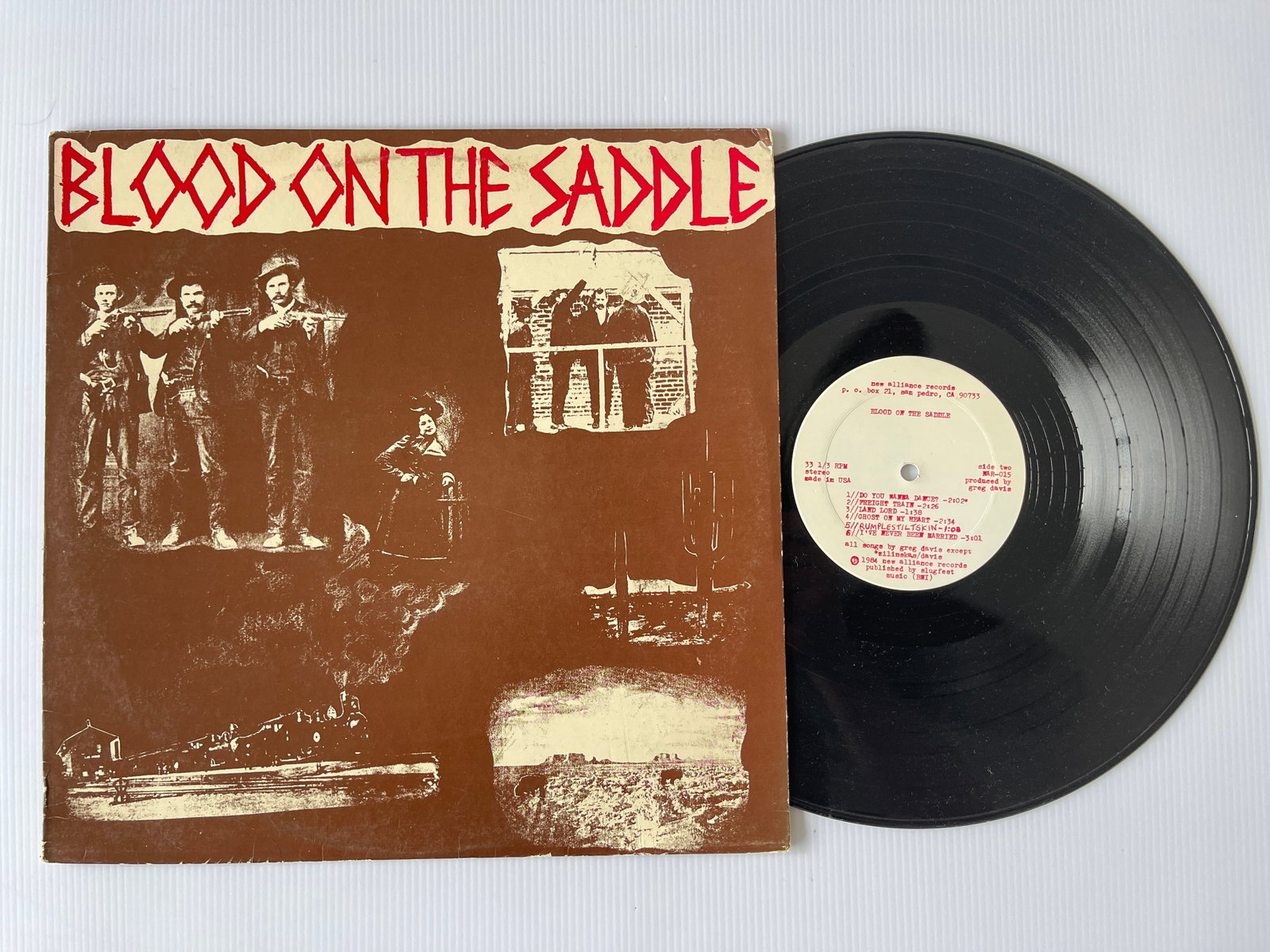 Blood On The Saddle - Blood On The Saddle: Blood On The Saddle - Blood On The Saddle New Alliance Records - NAR 015. Cowpunk band from Los Angeles, California, USA, formed in 1983. They released three albums before splitting up in 1987, with t