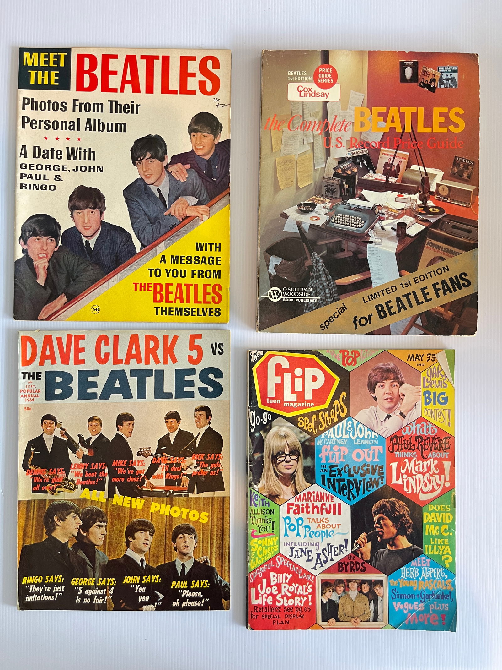 4 VINTAGE BEATLES COLLECTOR BOOKS (1 of 1)