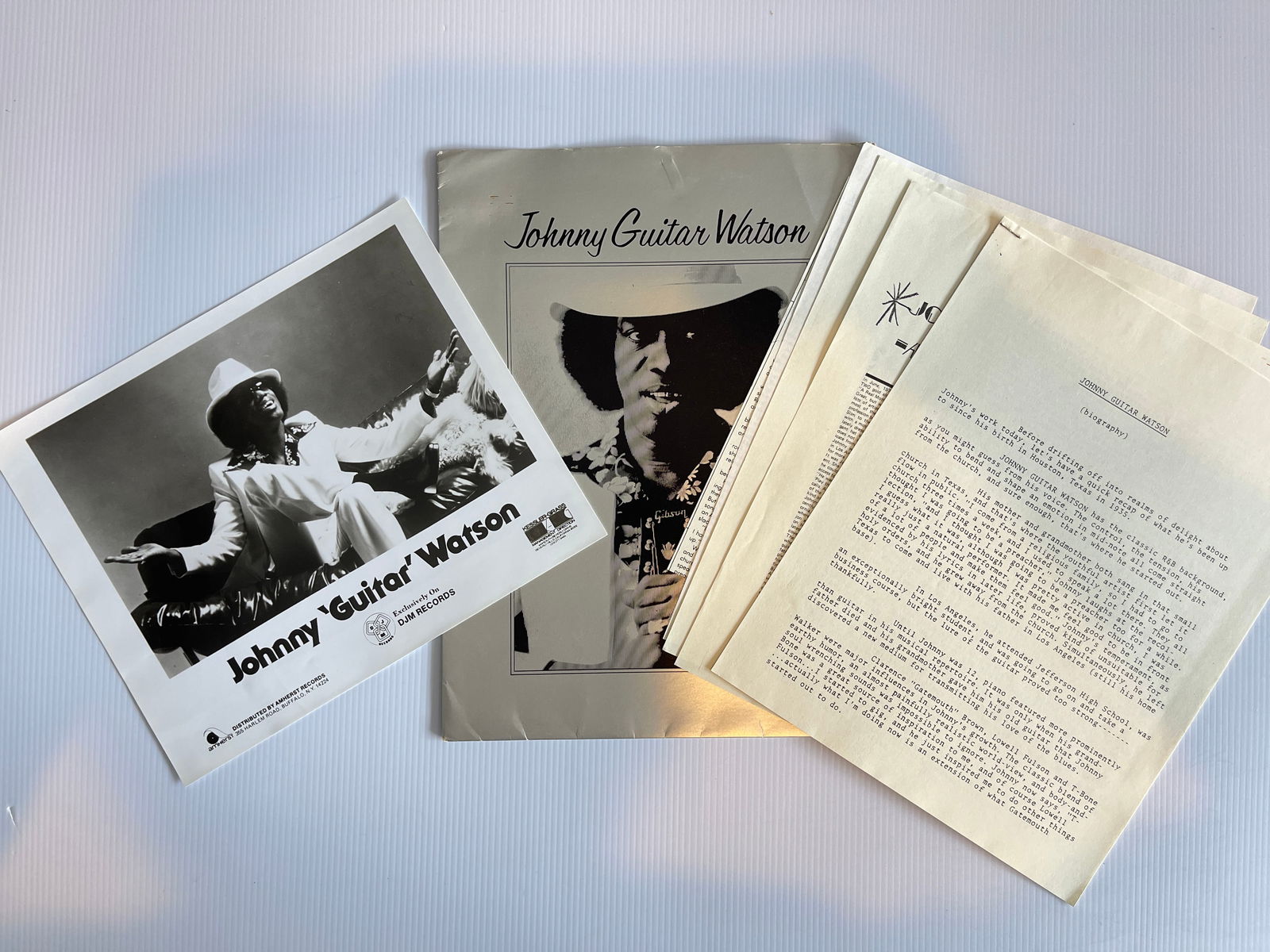 RARE JOHNNY GUITAR WATSON PRESS KIT (1 of 1)