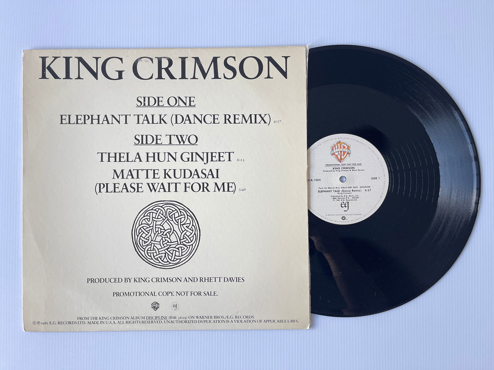 King Crimson - Elephant Talk - PROMO (1 of 1)