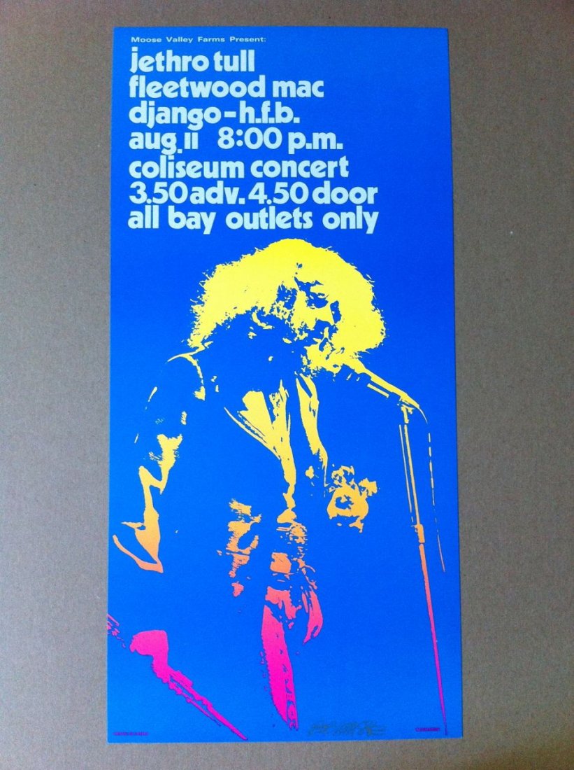 Jethro Tull / Fleetwood Mac: Jethro Tull and Fleetwood Mac in Concert, 1972 Art Print signed by Masse, Bob 12 in. x 24 in. A rock n roll legend in his own right, Canada's Bob Masse has been creating highly collectible concert pos